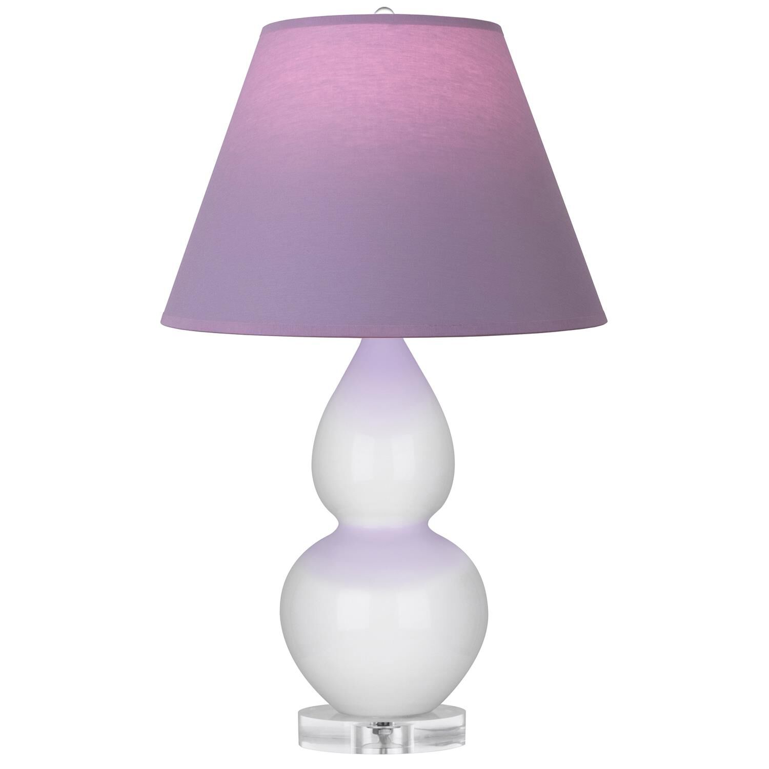 Shown in Lily finish and Lavender and Plum shade and Lucite accent