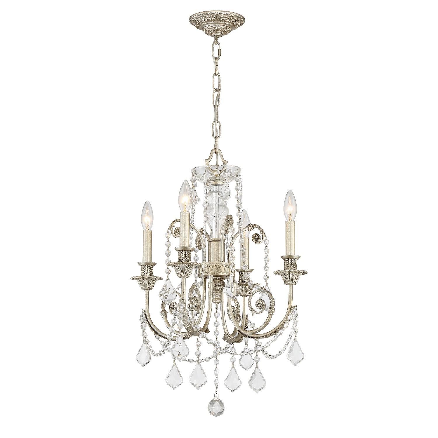 Regis 17 Inch 4 Light Mini Chandelier by Crystorama