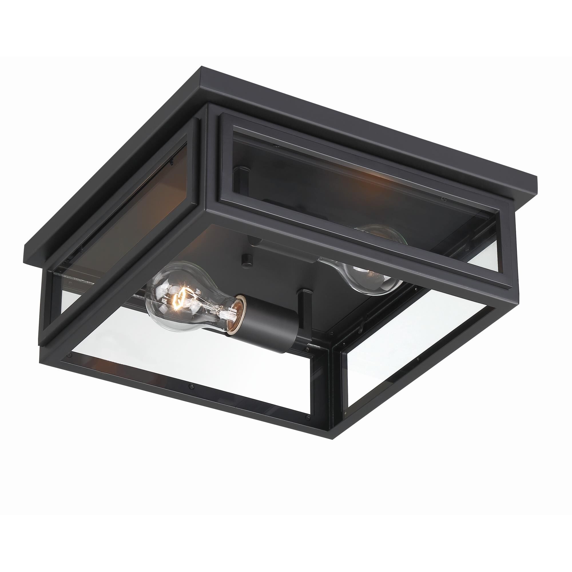 Shown in Matte Black finish and Clear glass and Clear Glass shade