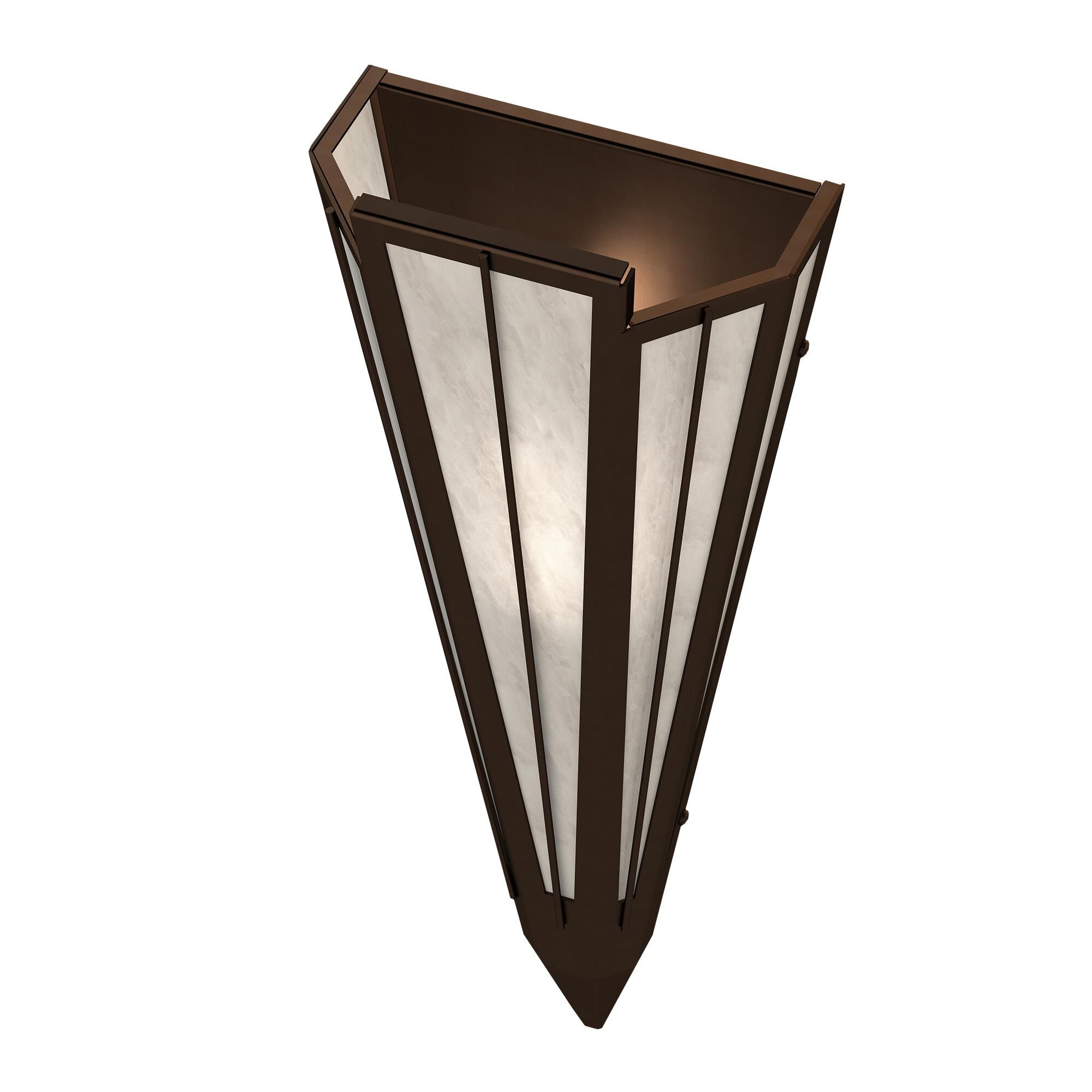 Shown in Timeless Bronze finish and White glass