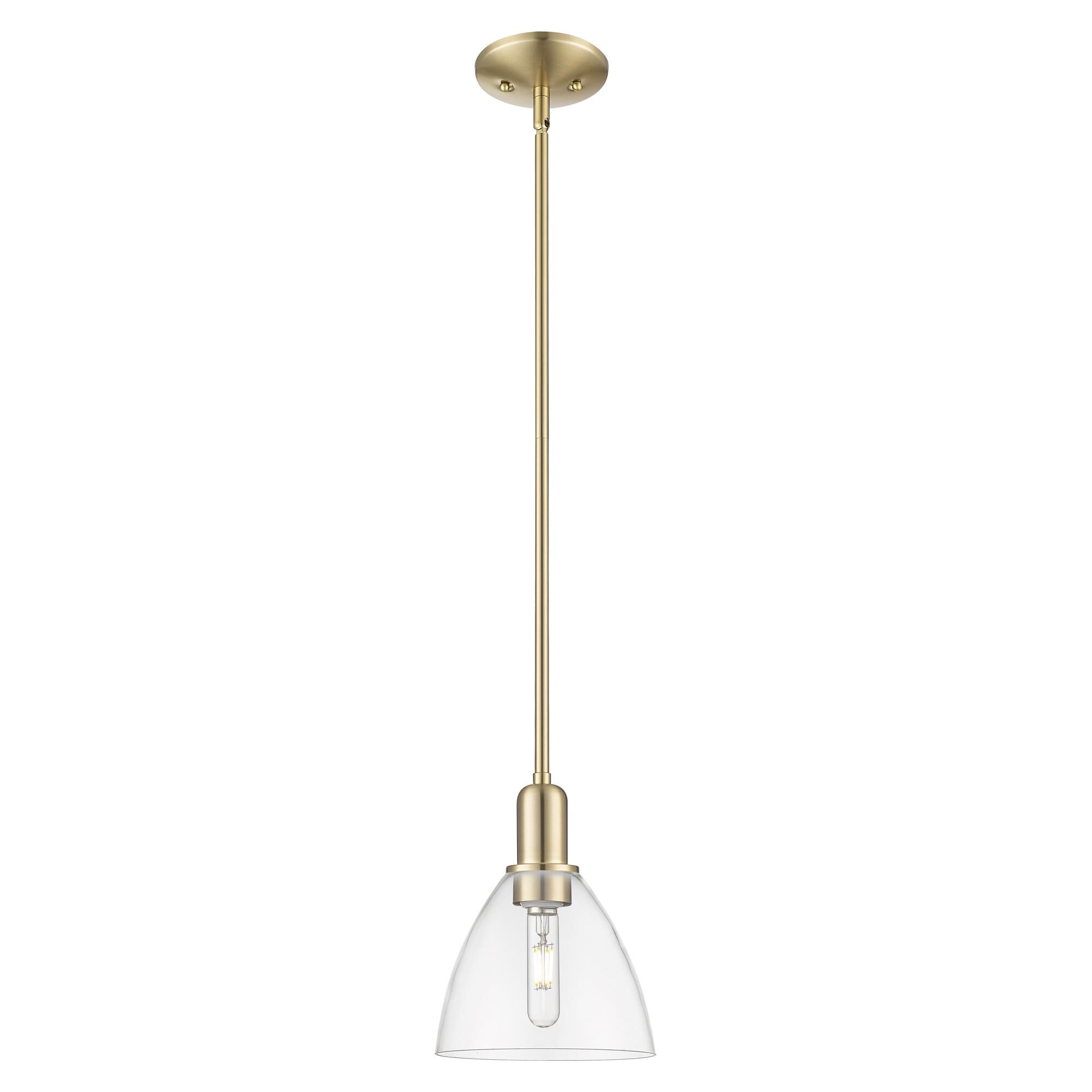 Shown in Champagne Bronze finish and Clear glass