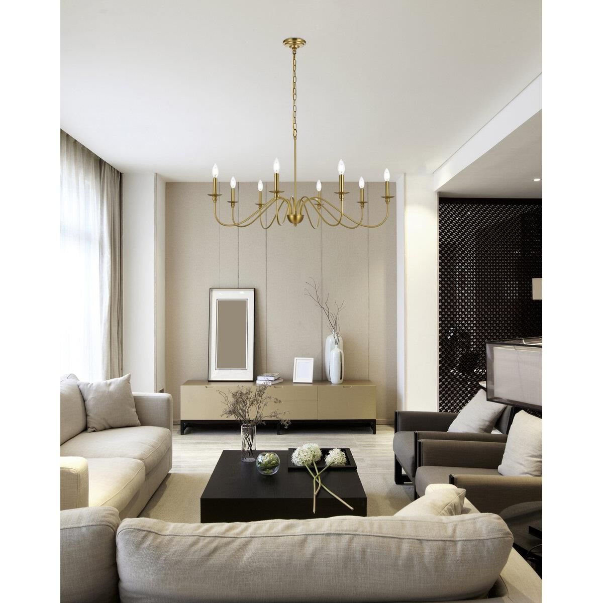 Rohan 42 Inch 8 Light Chandelier by Elegant Lighting