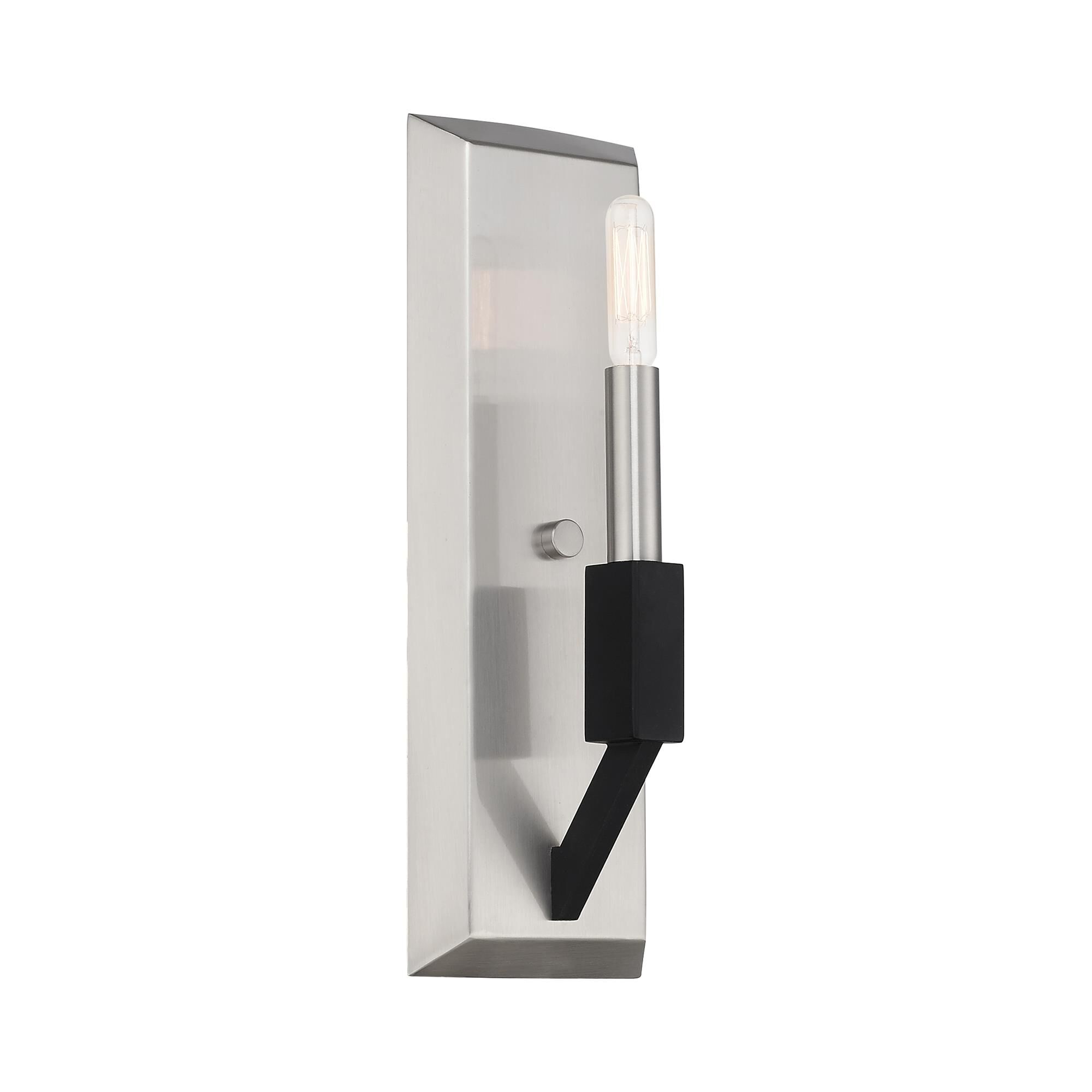 Shown in Brushed Nickel and Black finish