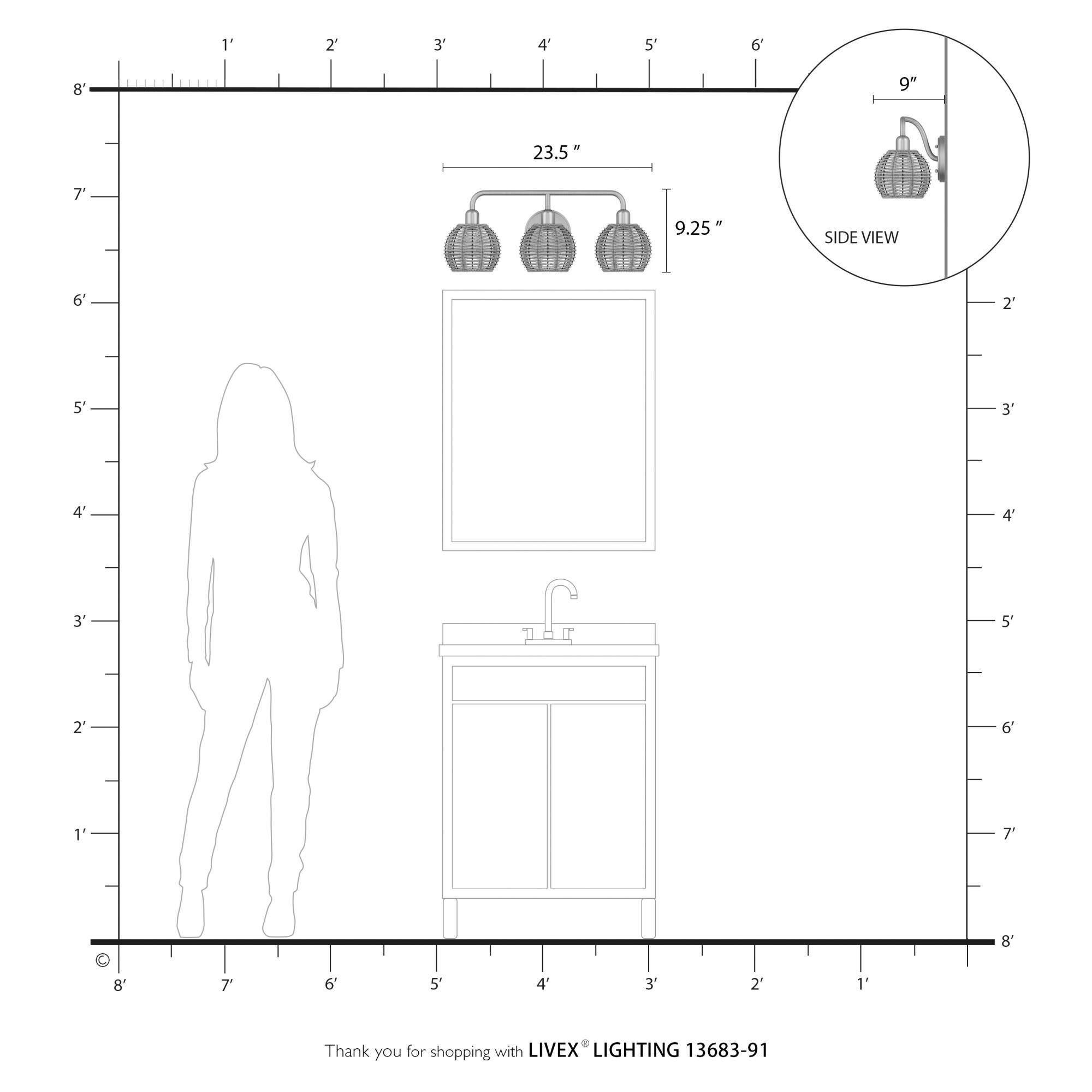 Summervine 24 Inch Bath Vanity Light by Livex Lighting