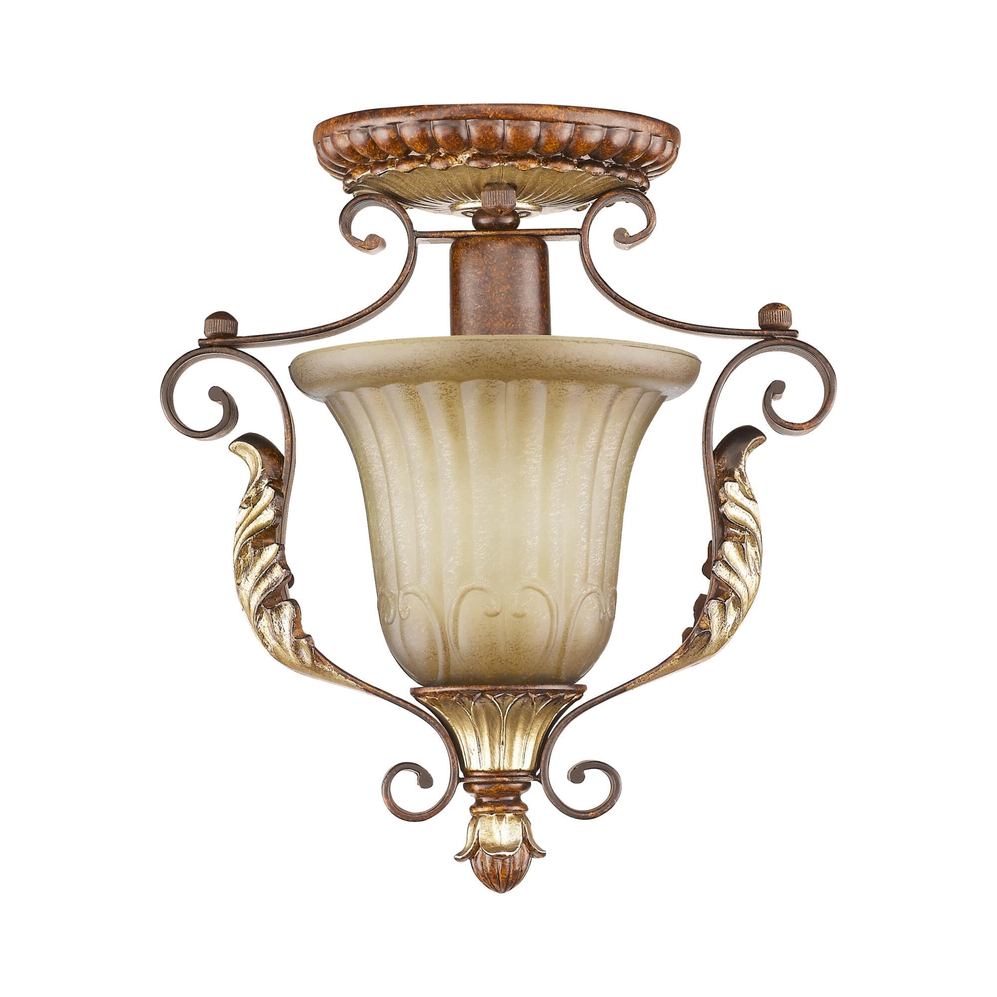 Villa Verona 10 Inch 1 Light Semi Flush Mount by Livex Lighting