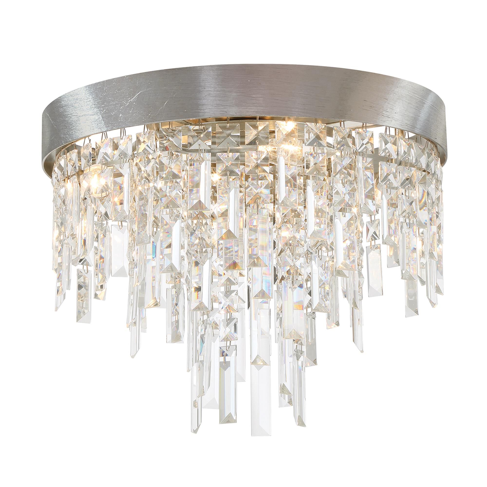 Shown in Antique Silver finish and Hand Cut crystal