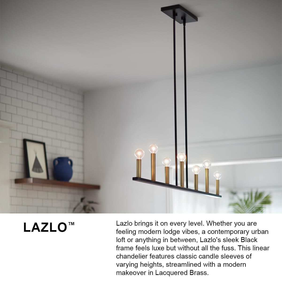 Lazlo 30 Inch 9 Light Chandelier by Lark