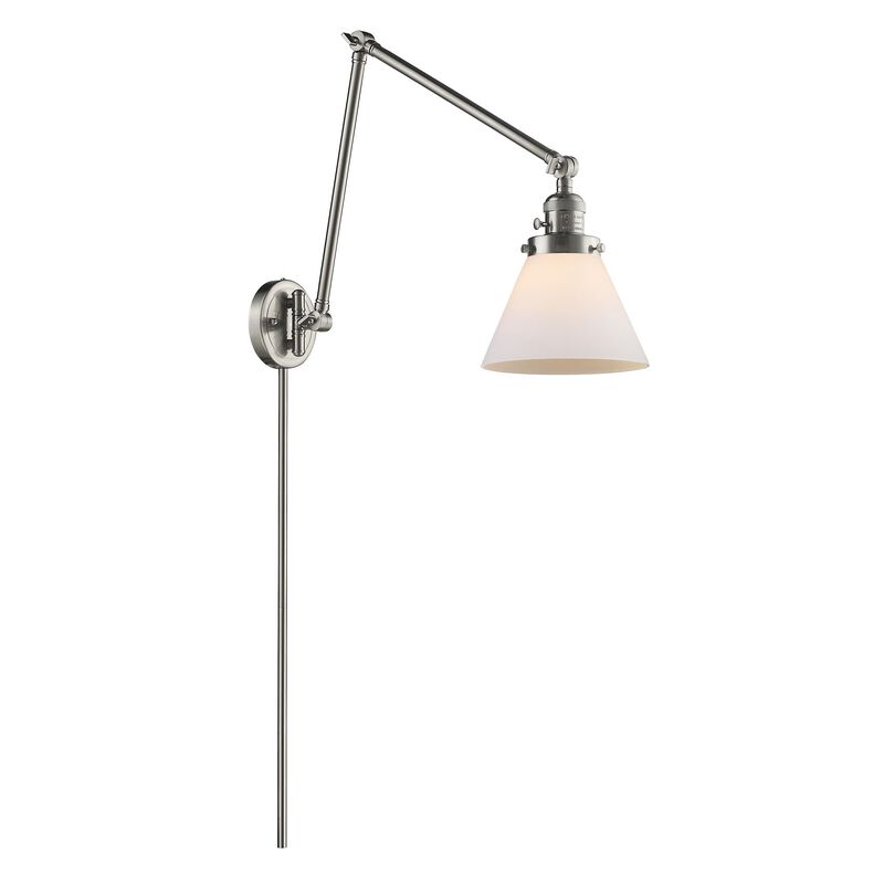 Bruno Marashlian Large Cone Wall Swing Lamp by Innovations Lighting