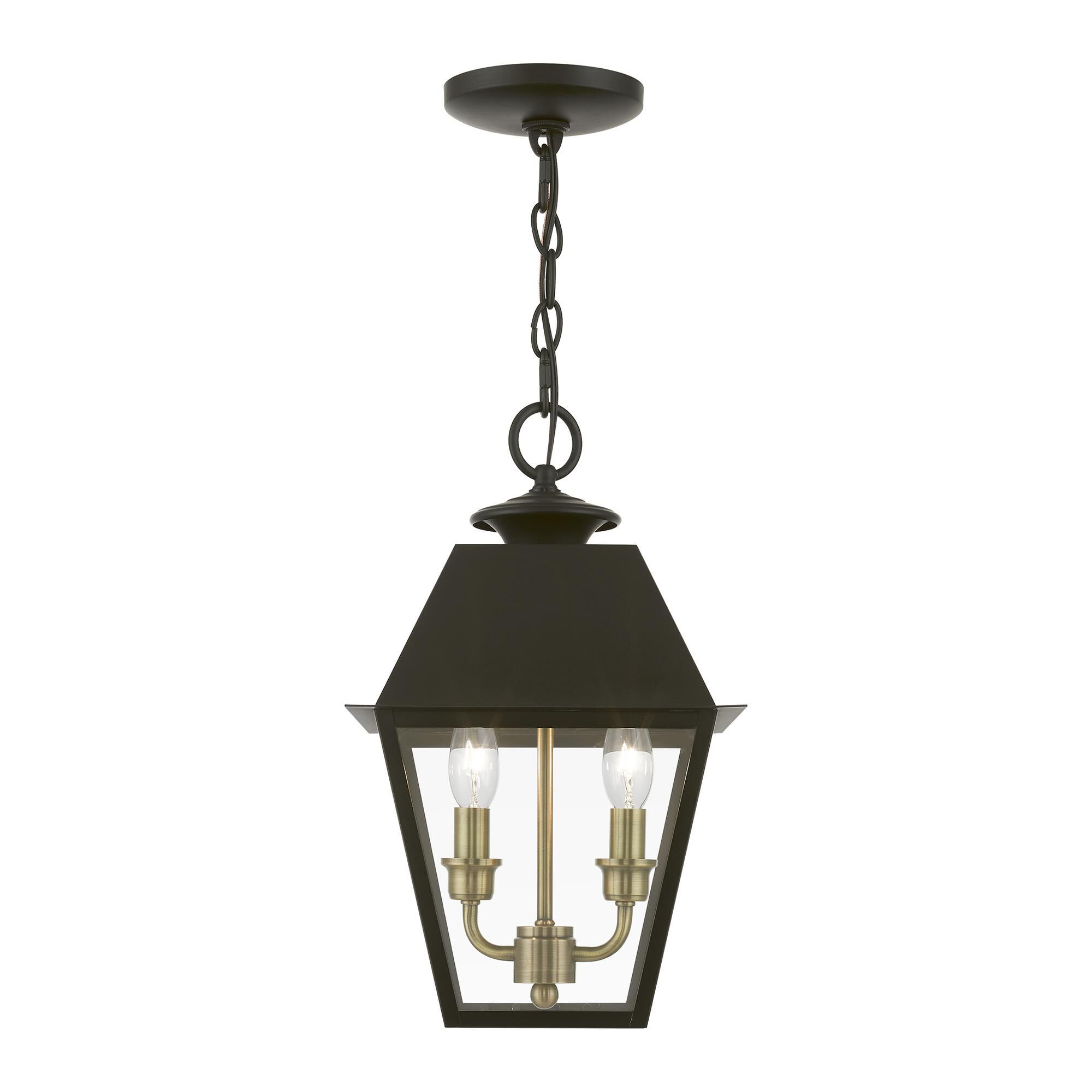 Wentworth 15 Inch Tall 2 Light Outdoor Hanging Lantern by Livex Lighting