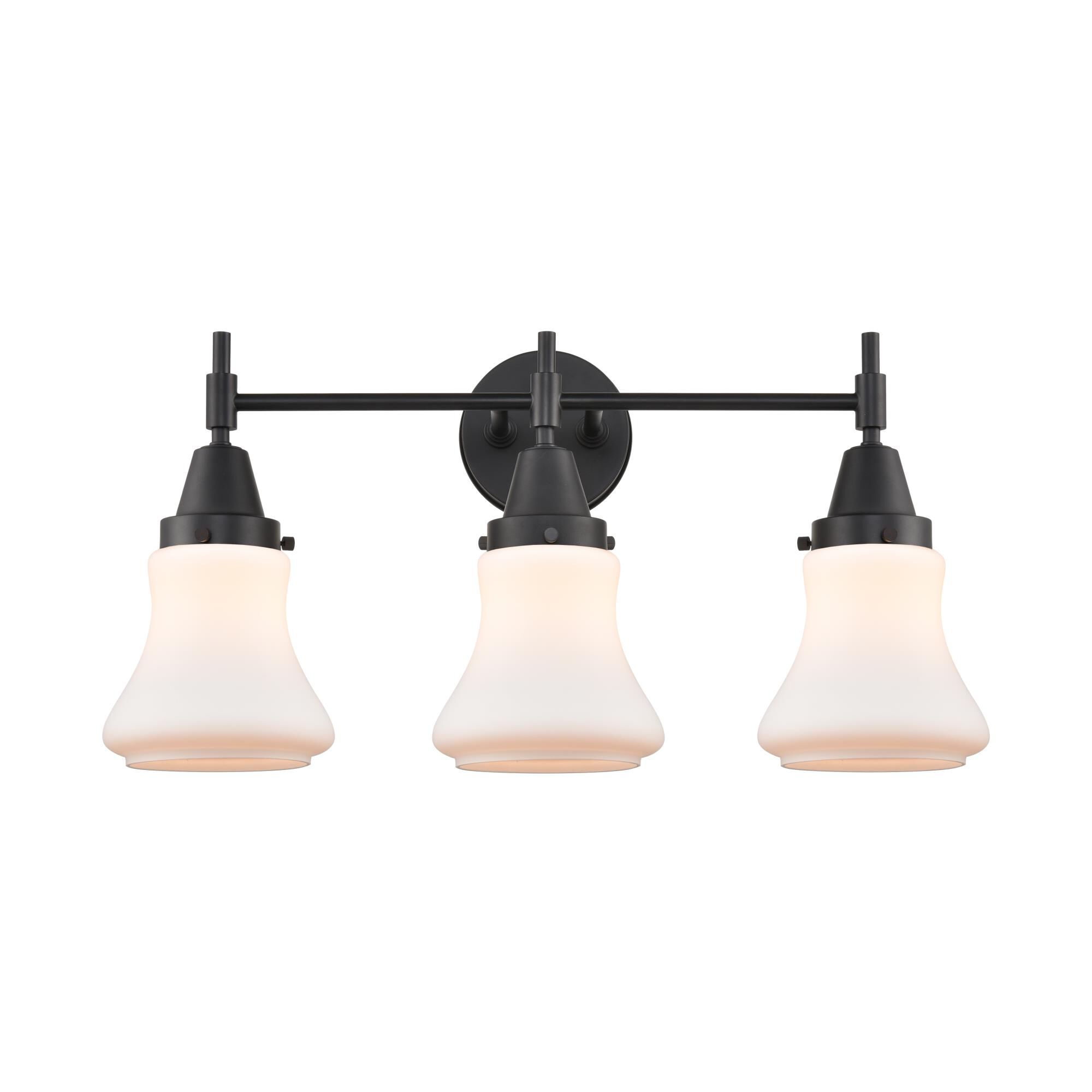 Shown in Matte Black finish and Matte White Cased Large Cone glass