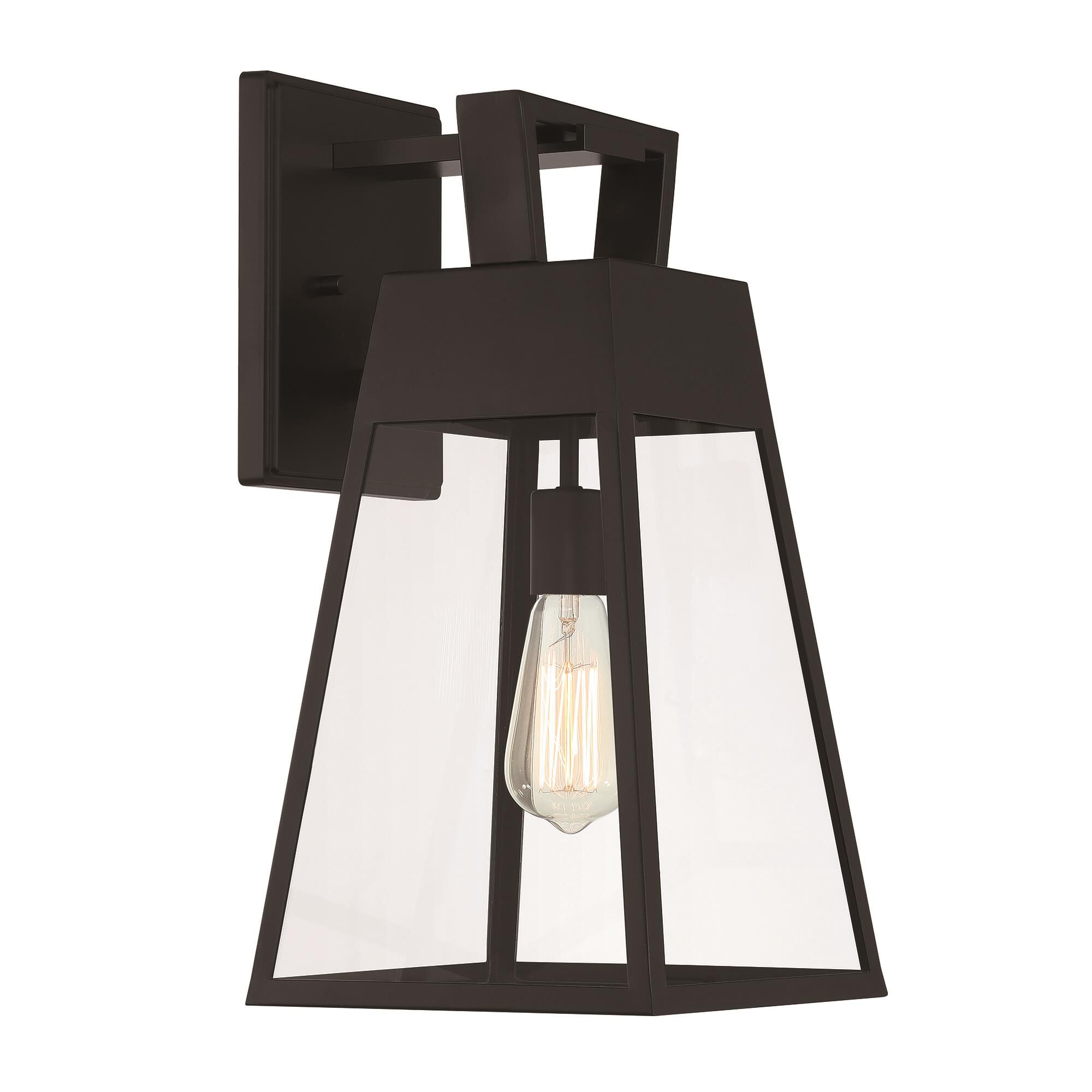Shown in Matte Black finish and Clear glass and Clear Glass shade
