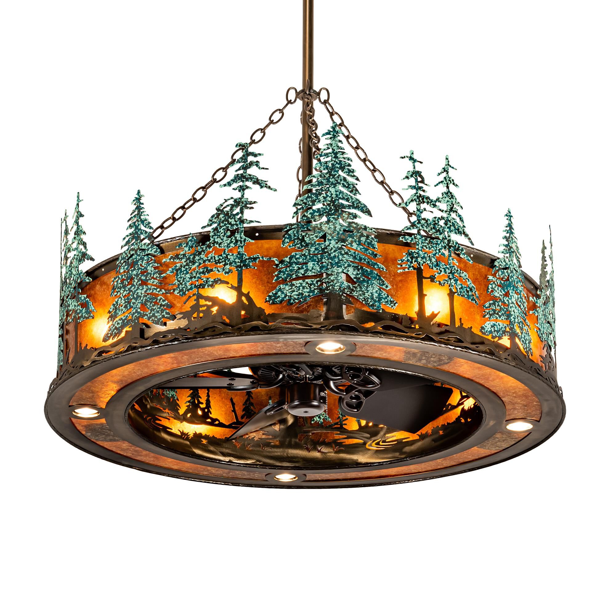 Tall Pines 44 Inch 8 Light Chandelier by Meyda Lighting