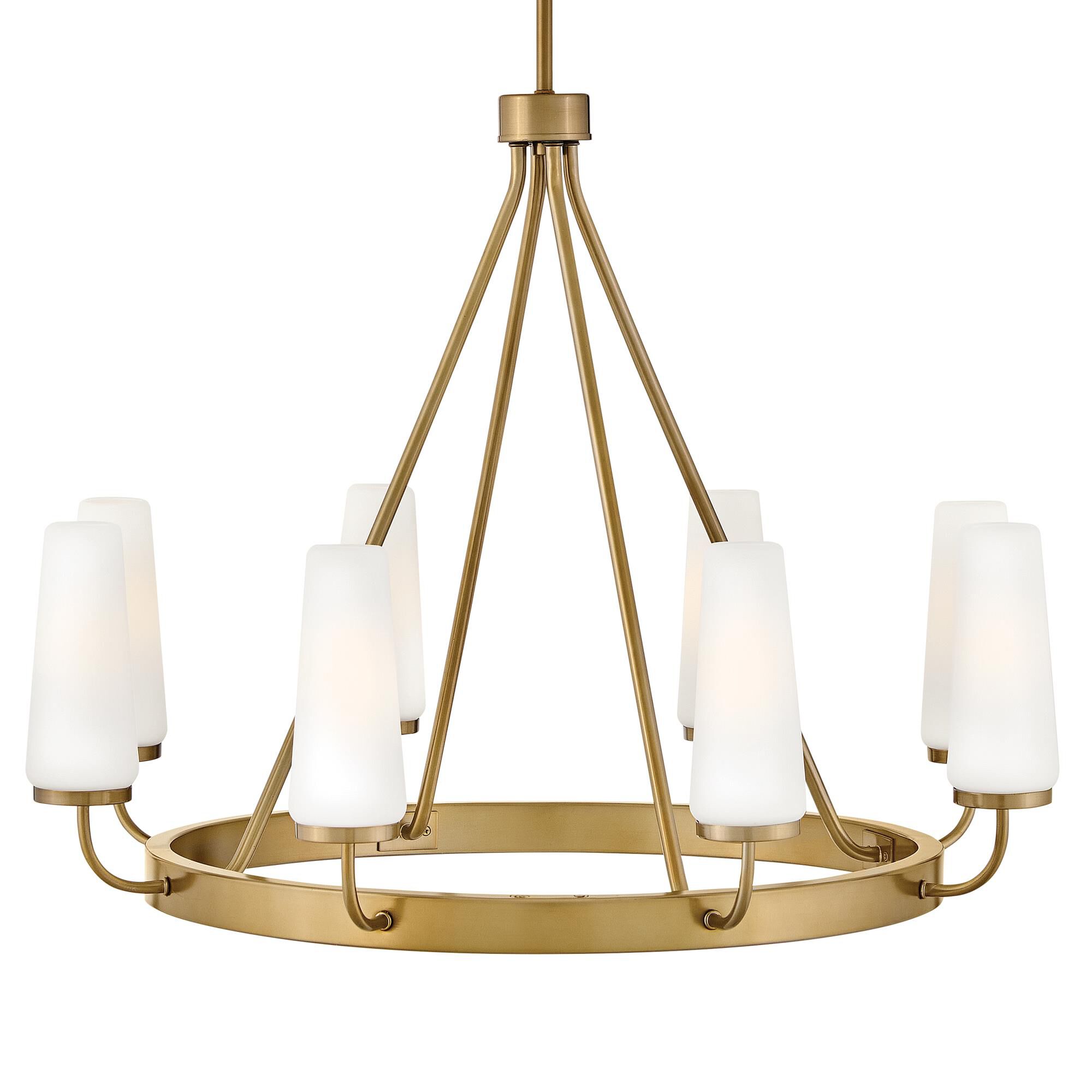 Shown in Gold finish and Etched Opal glass