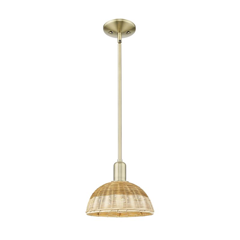 Bruno Marashlian Natural Ballston Dome 9 Inch Mini Pendant by Innovations Lighting
