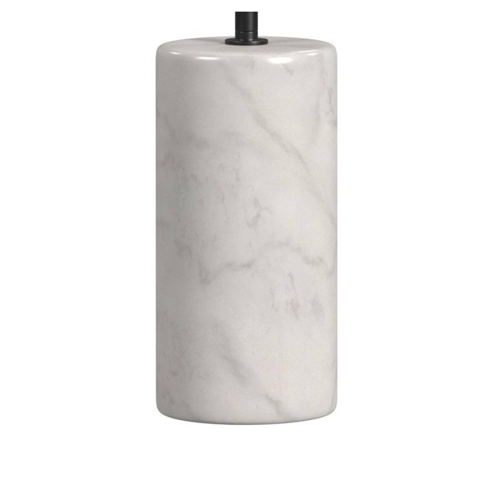 Shown in Black and White finish and White shade