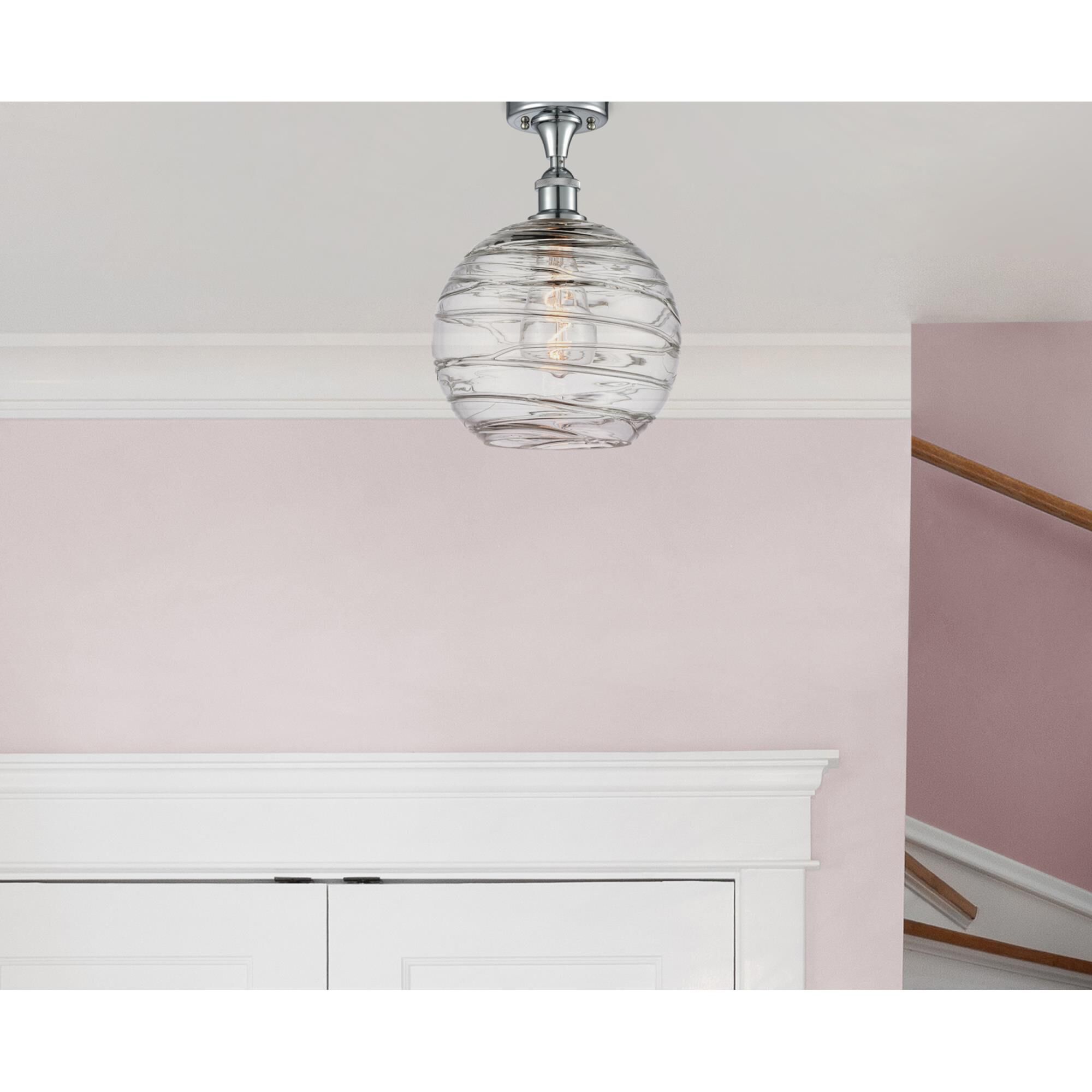 Shown in Polished Chrome finish and Sphere glass and Glass shade