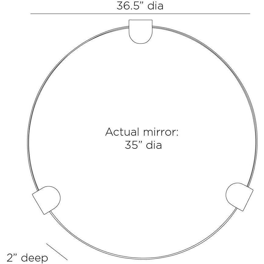 Clasp 37 Inch Decorative Mirror by Arteriors Home