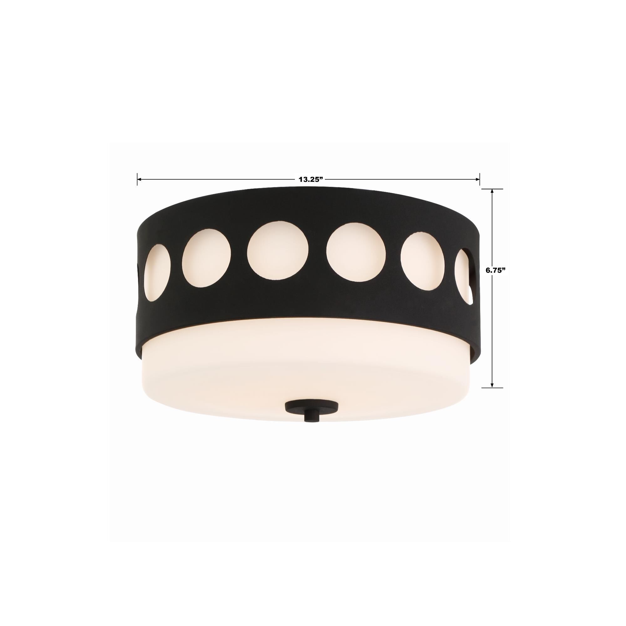 Kirby 13 Inch 2 Light Semi Flush Mount by Crystorama