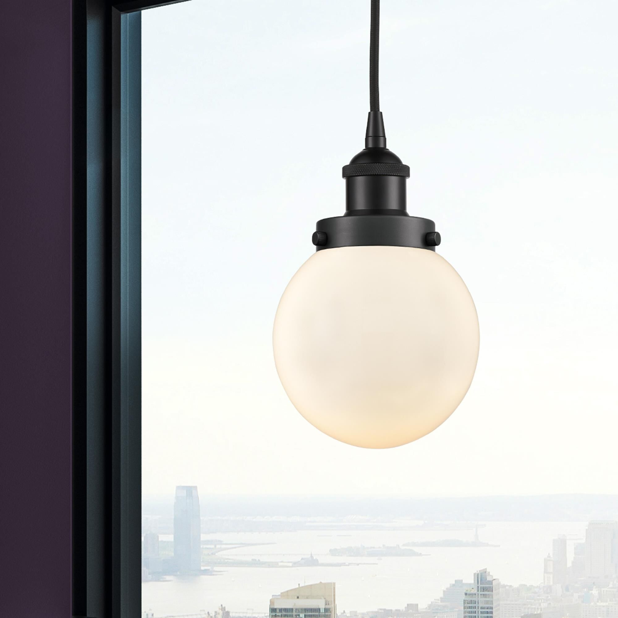 Shown in Matte Black finish and Matte White glass