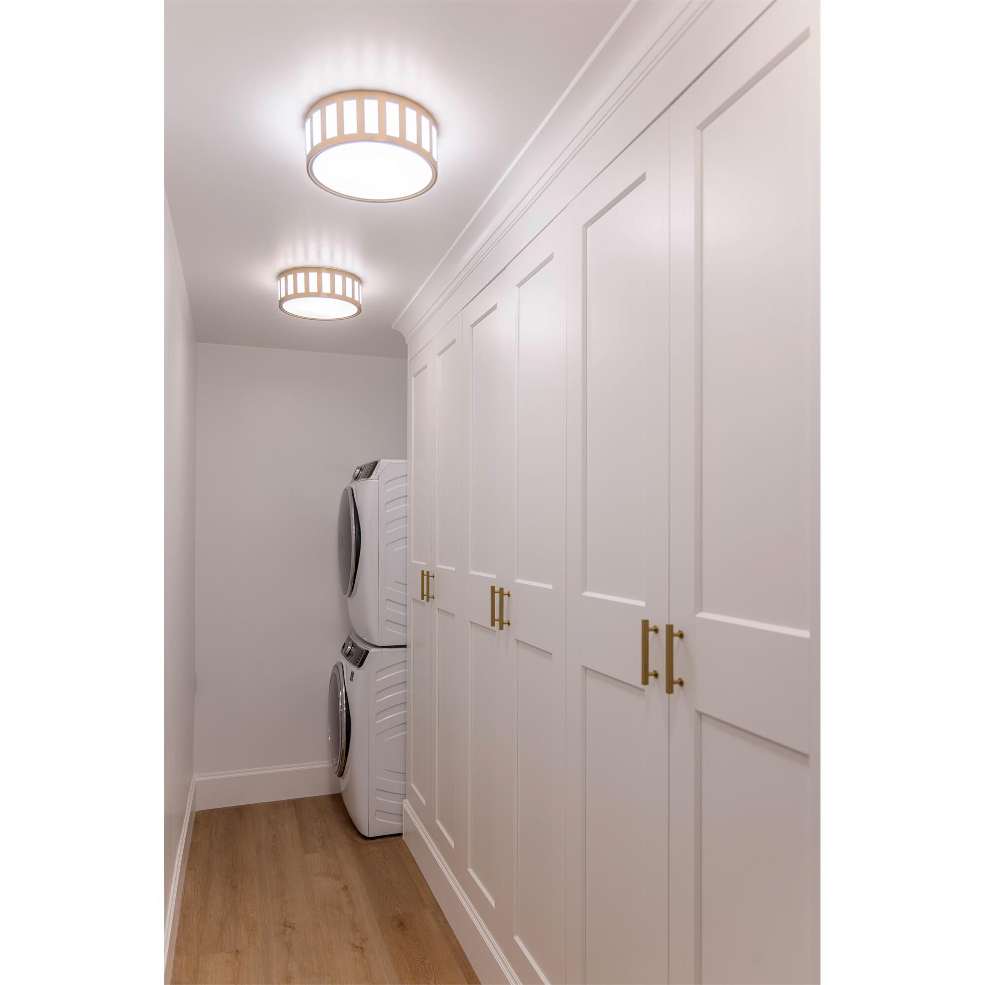 Shown in Polished Nickel finish and White glass