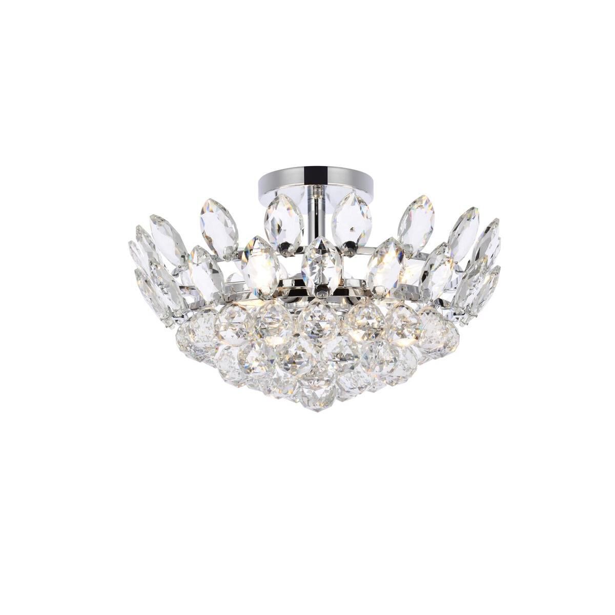 Emilia 16 Inch 3 Light Flush Mount by Elegant Lighting