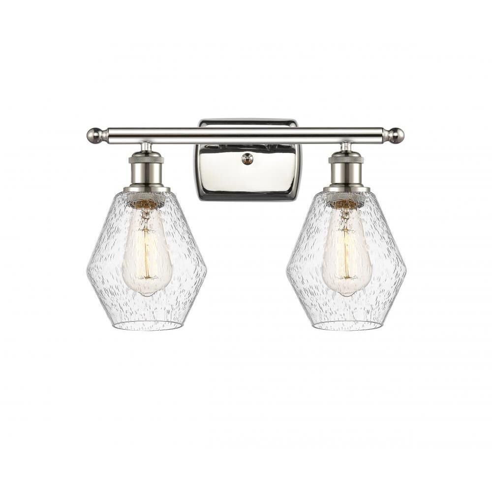 Shown in Polished Nickel  finish and Seedy glass