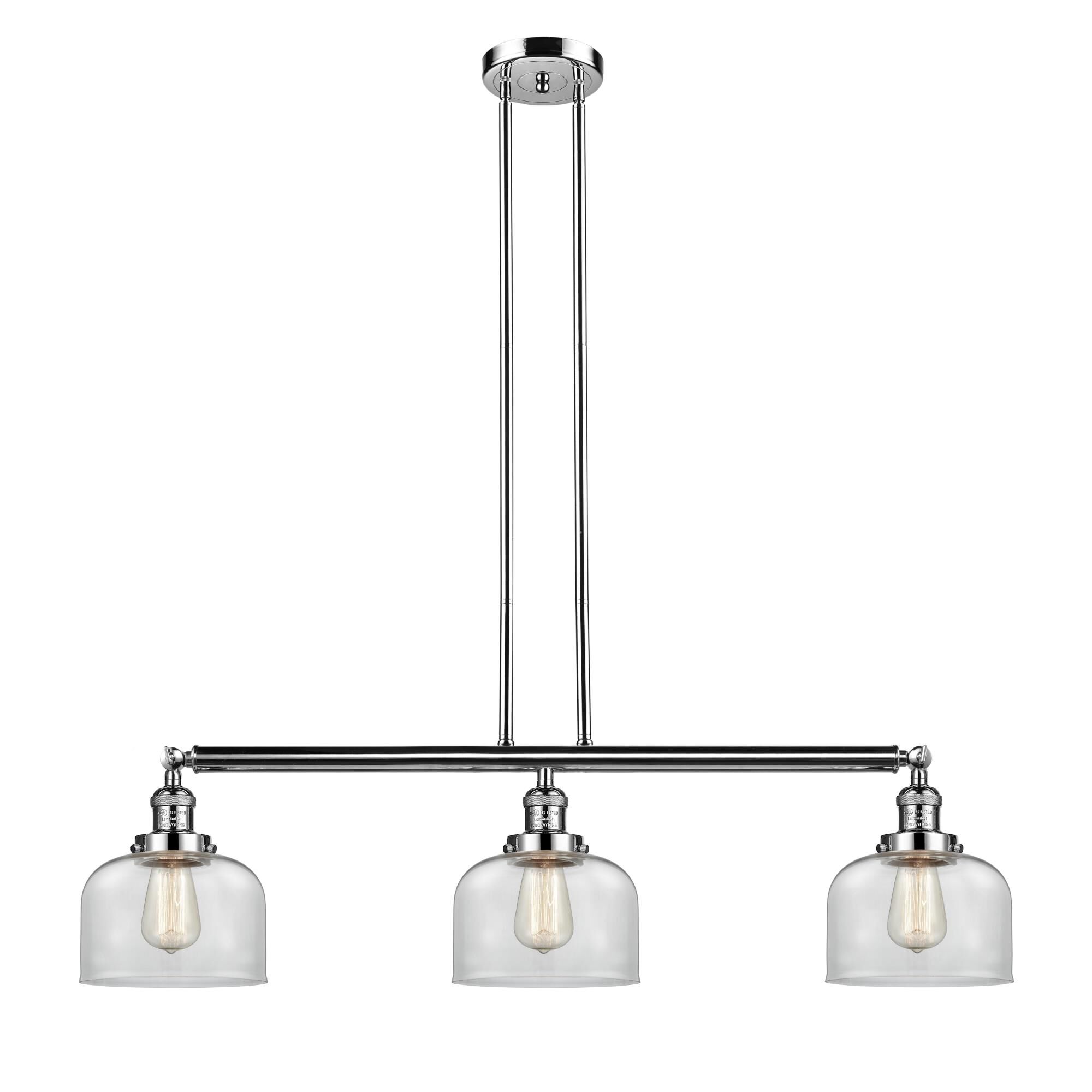Bruno Marashlian Large Bell 36 Inch 3 Light Linear Suspension Light by Innovations Lighting