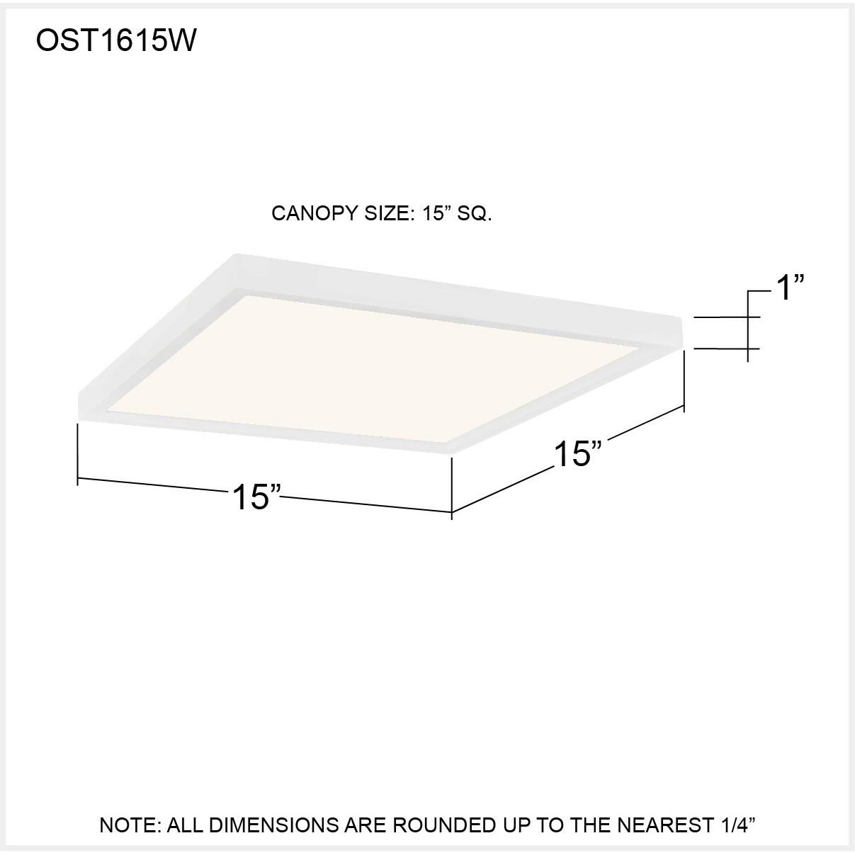 Outskirts 15 Inch LED Flush Mount by Quoizel