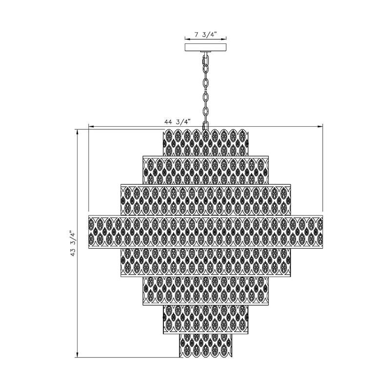 Dealey 44 Inch 25 Light Chandelier by Z-Lite