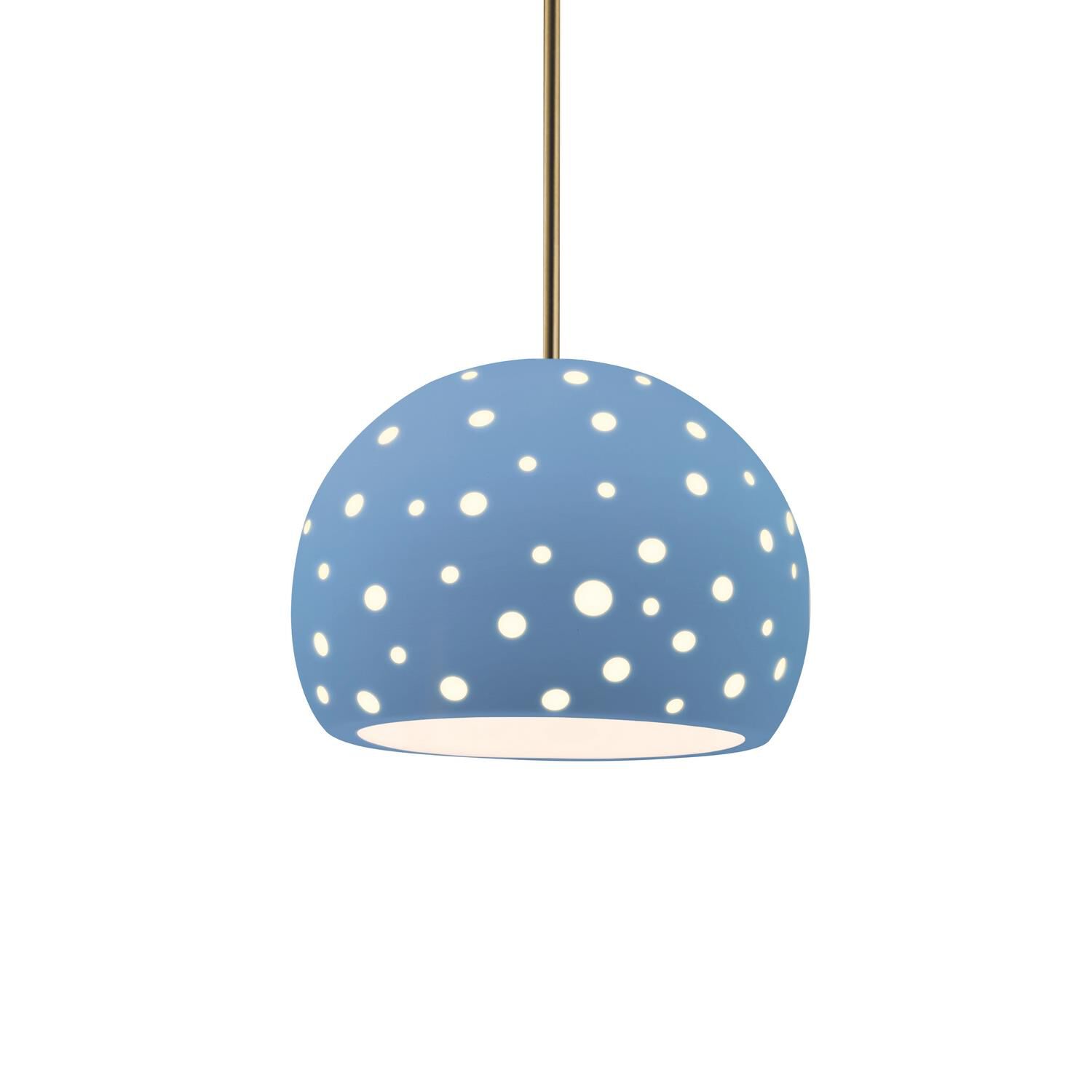 Perforated Globe 10 Inch Large Pendant by Justice Design Group