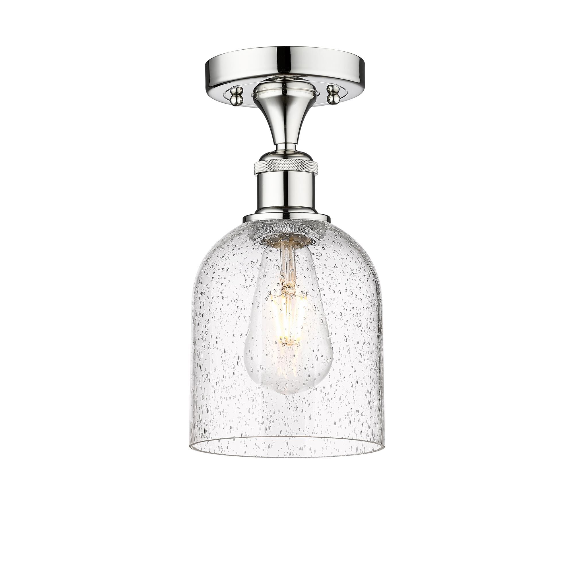 Shown in Polished Chrome finish and Seedy glass
