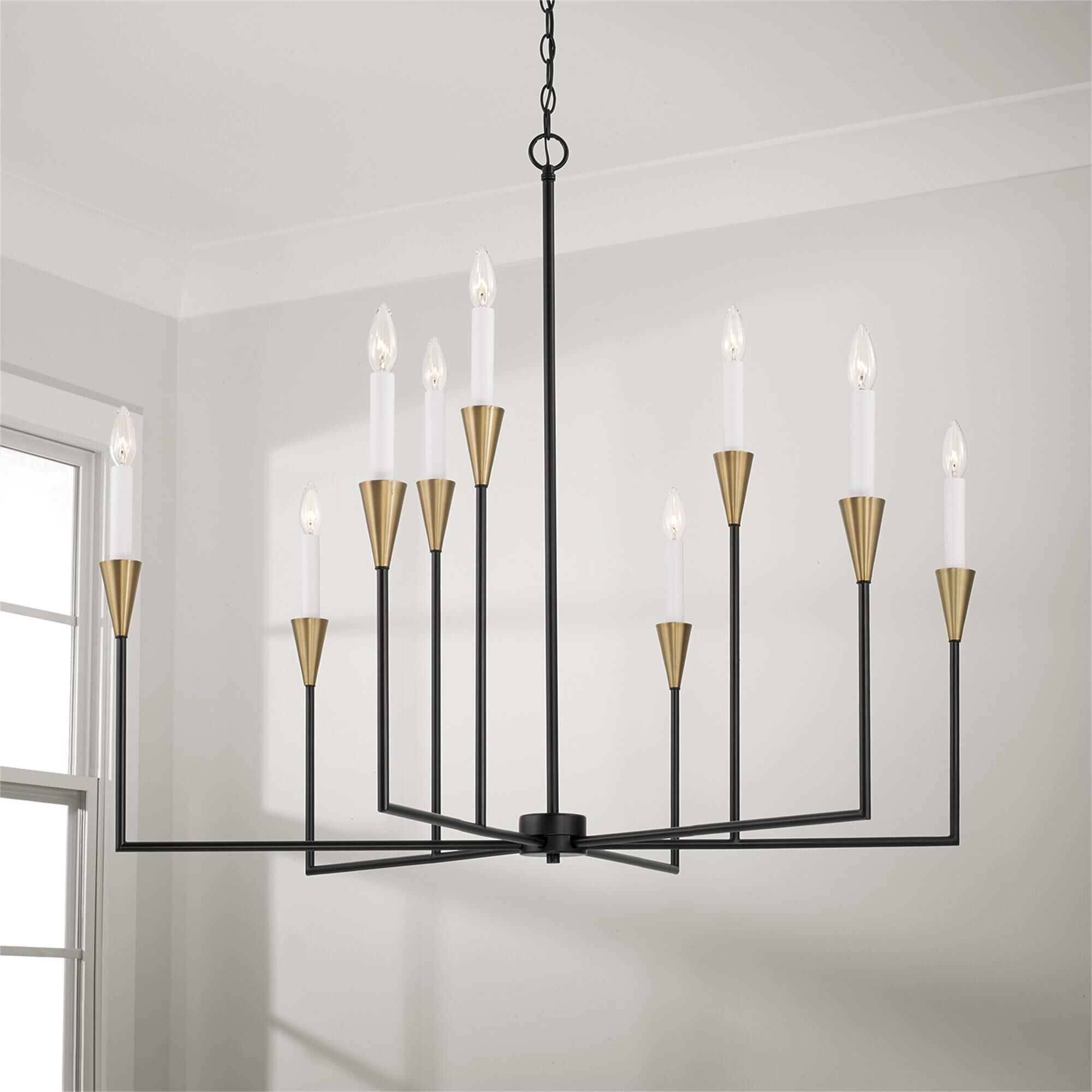 Shown in Aged Brass and Black finish