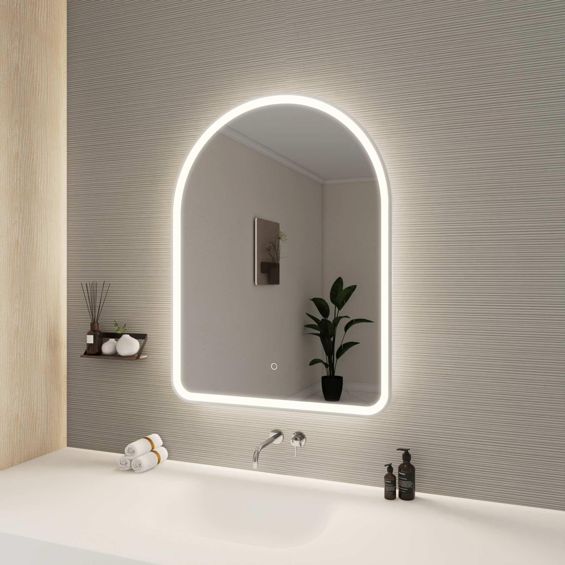 Harmoni 40 Inch Arched LED Lighted Mirror by Elegant Decor