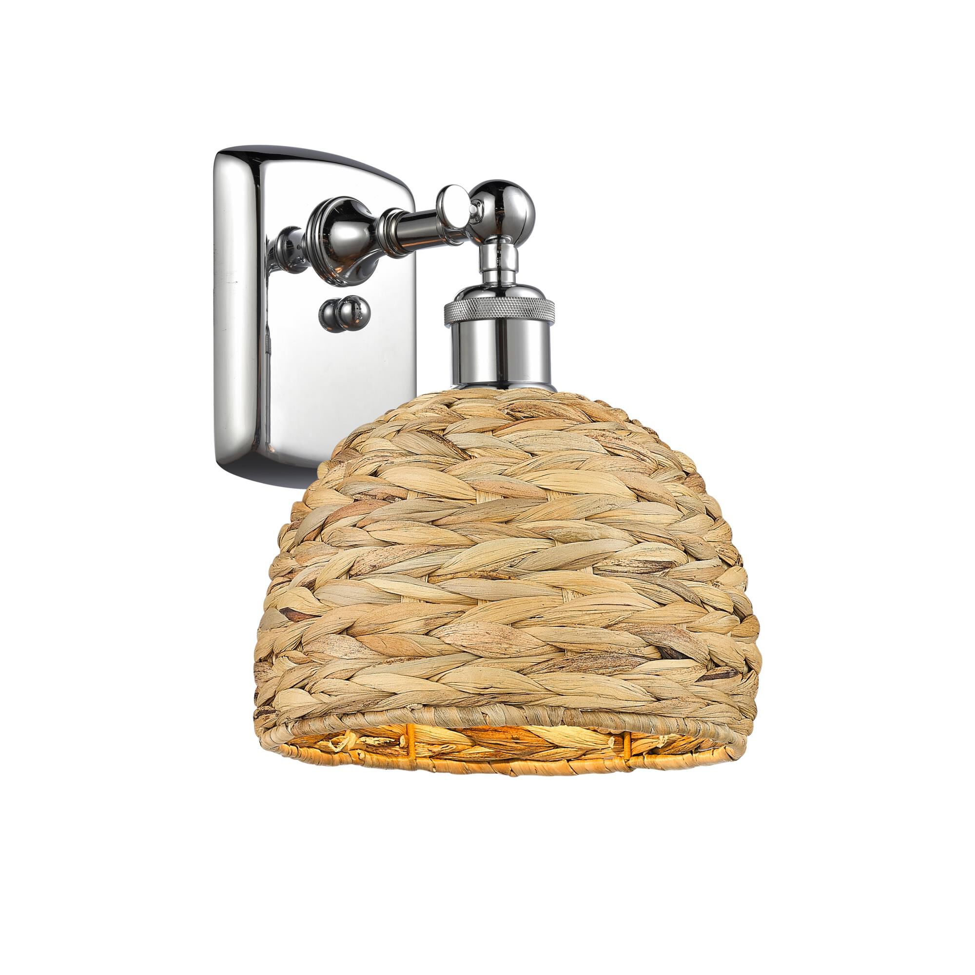 Bruno Marashlian Woven Rattan 8 Inch Wall Sconce by Innovations Lighting