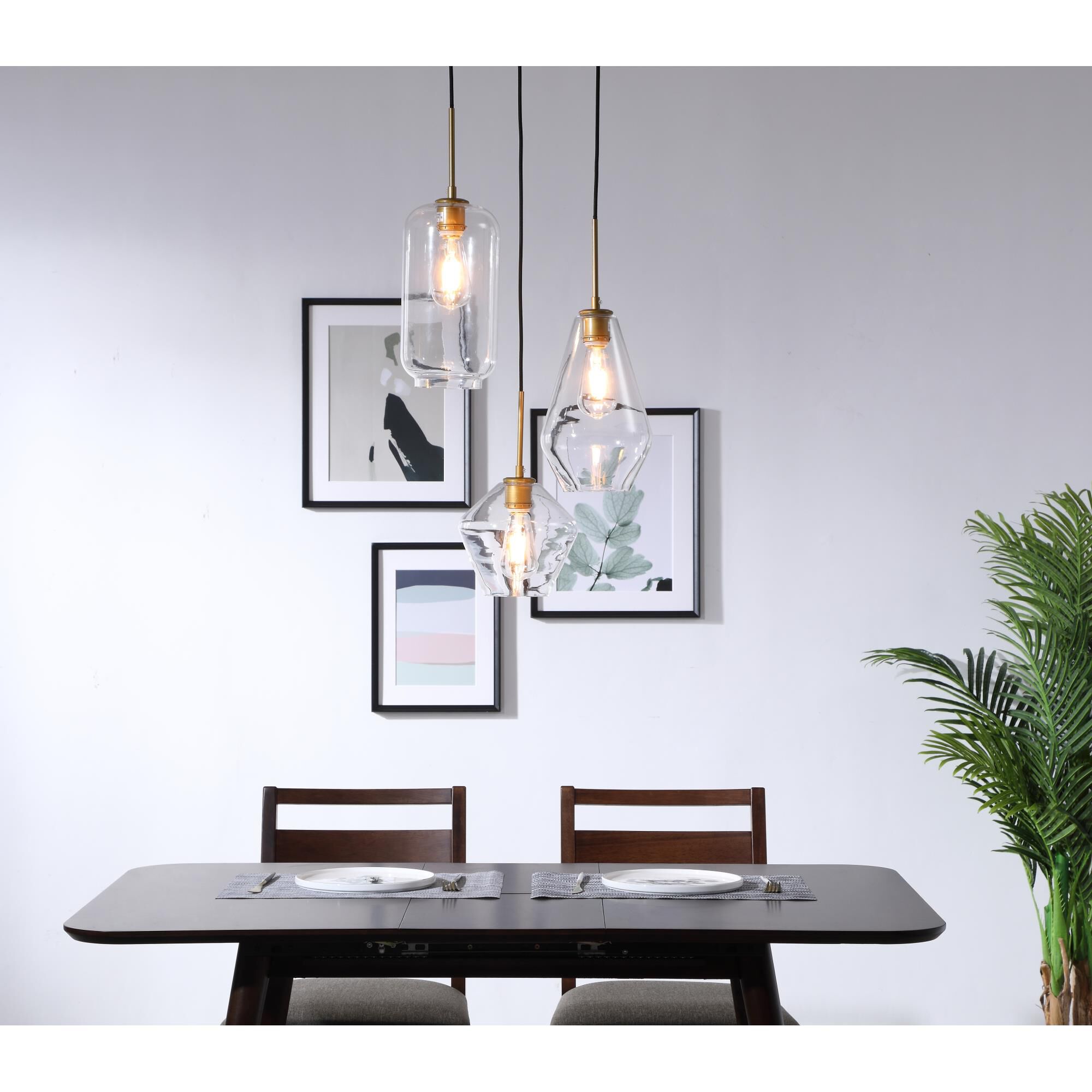 Gene 17 Inch Multi Light Pendant by Elegant Lighting