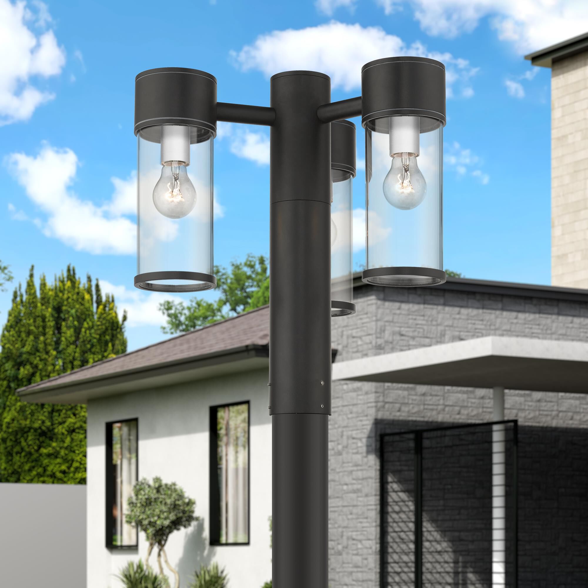 Atlantic 18 Inch Tall 3 Light Outdoor Post Lamp by Livex Lighting