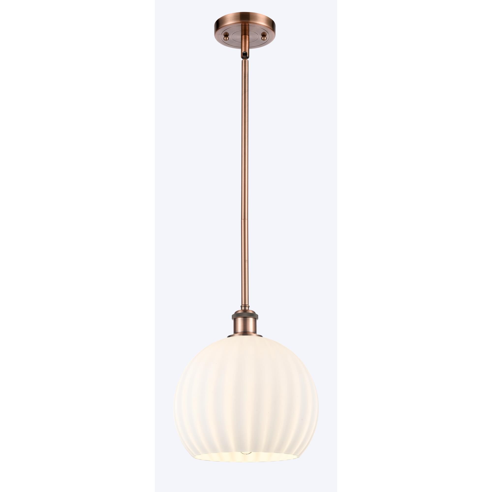 Bruno Marashlian White Venetian 10 Inch Mini Pendant by Innovations Lighting
