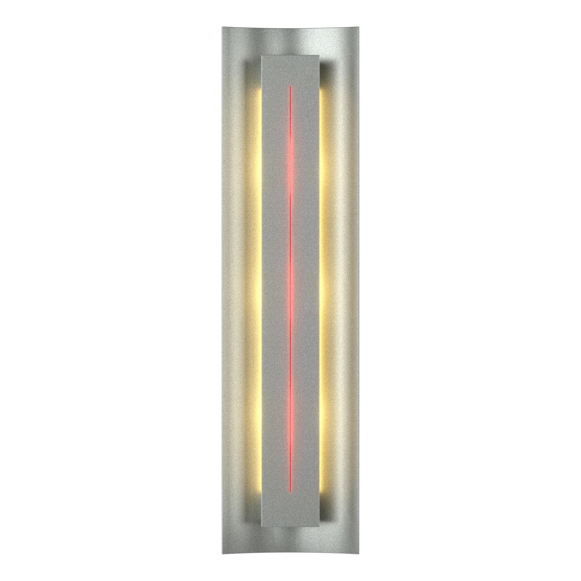 Shown in Vintage Platinum finish and Red  glass