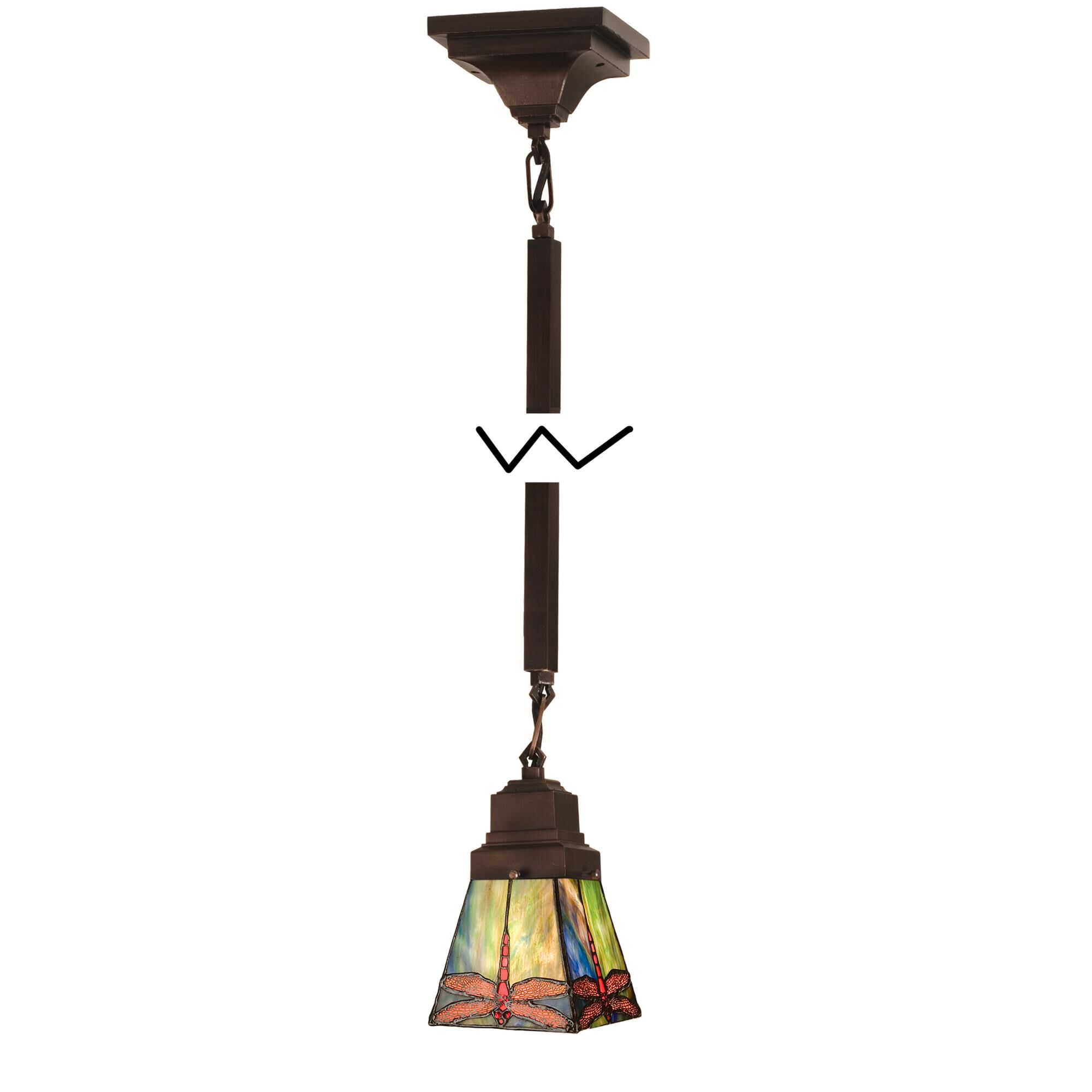 Shown in Mahogany Bronze finish and Scarlet-Ruby-Aurora Midnight Sky glass