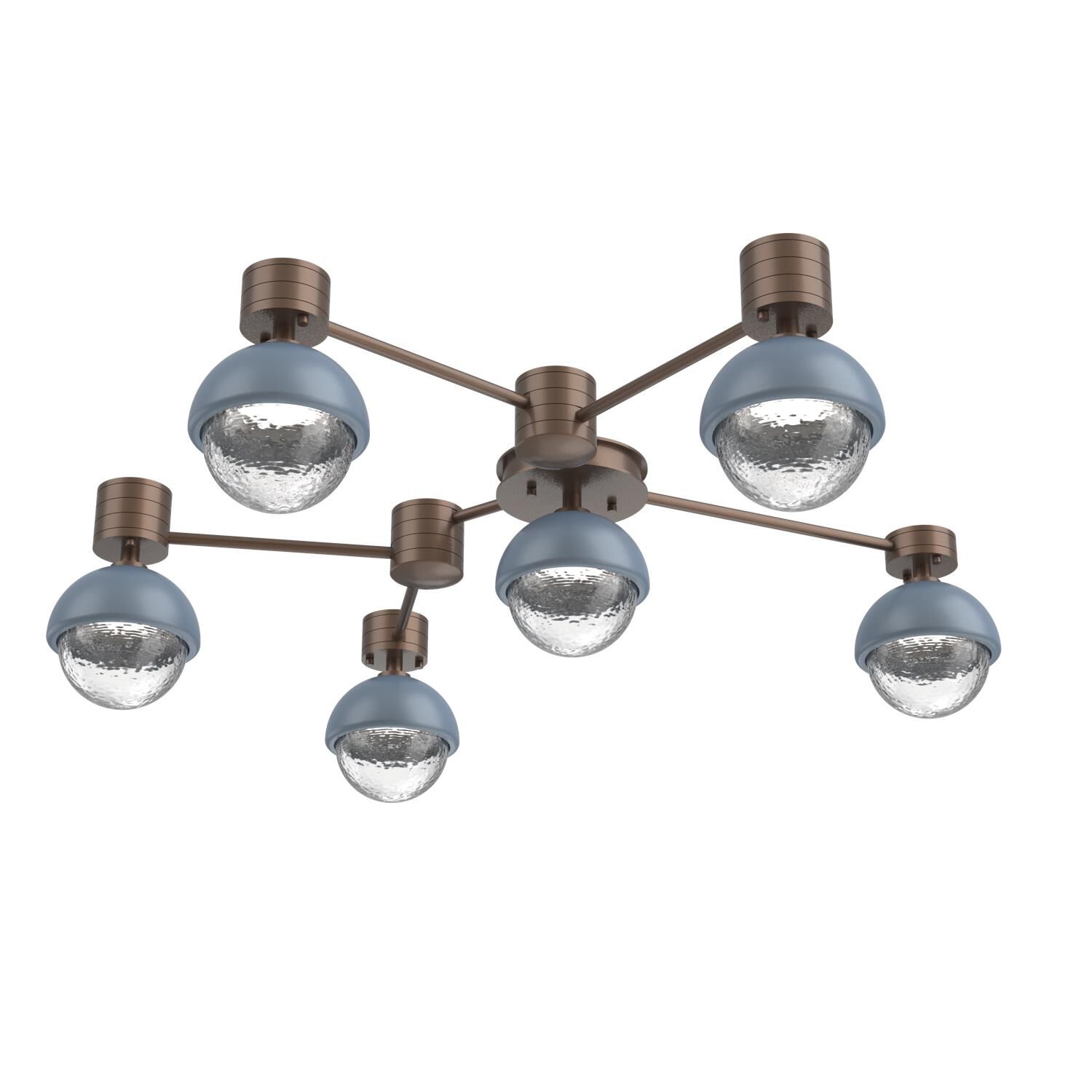 Levi Wilson Cabochon 42 Inch Flush Mount by Hammerton Studio