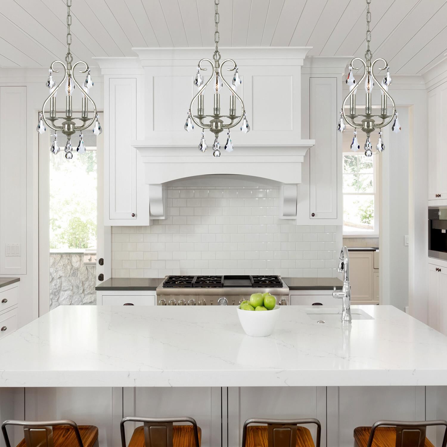 Ashton 10 Inch 3 Light Mini Chandelier by Crystorama