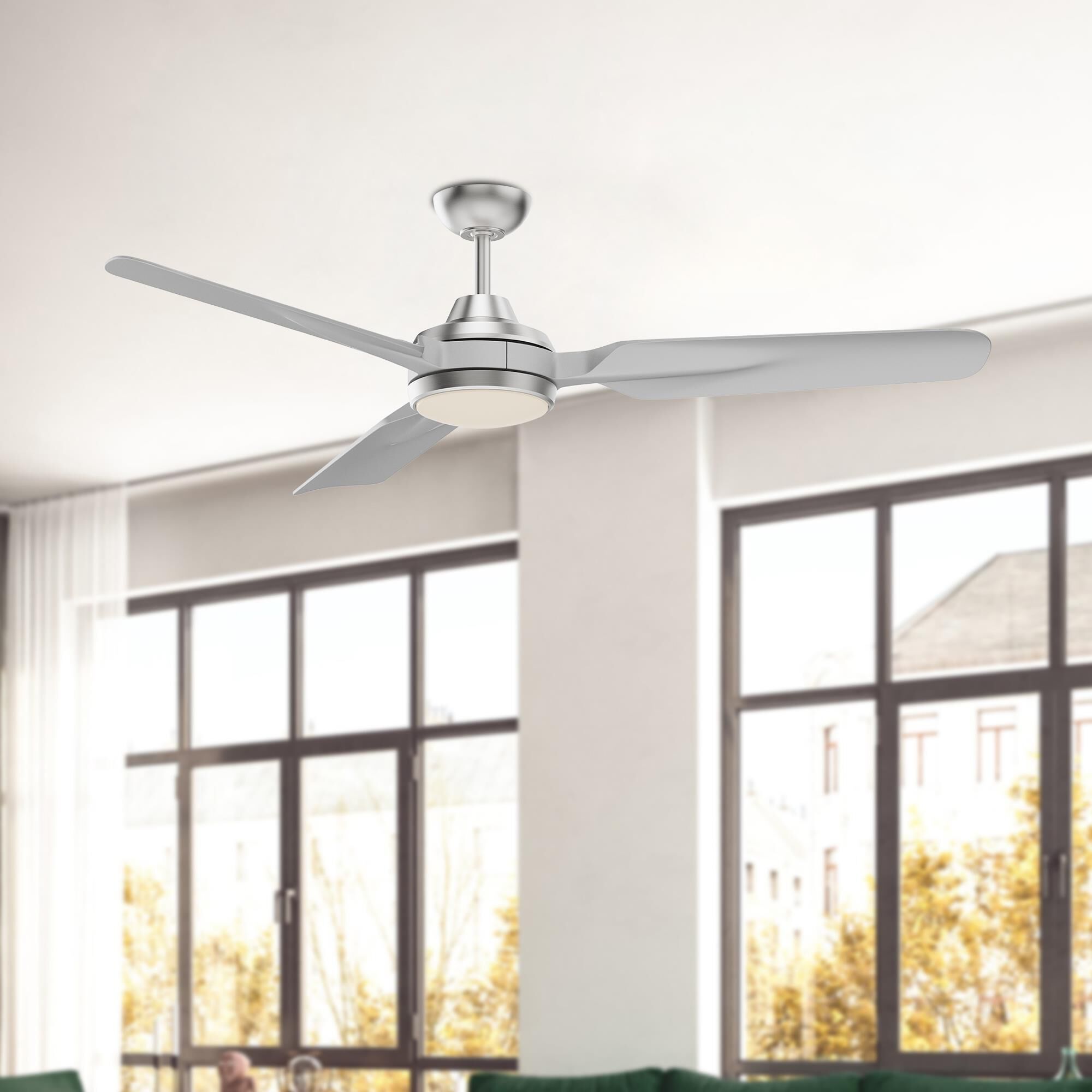 Shown in Brushed Nickel finish and Polycarbonate Cover glass