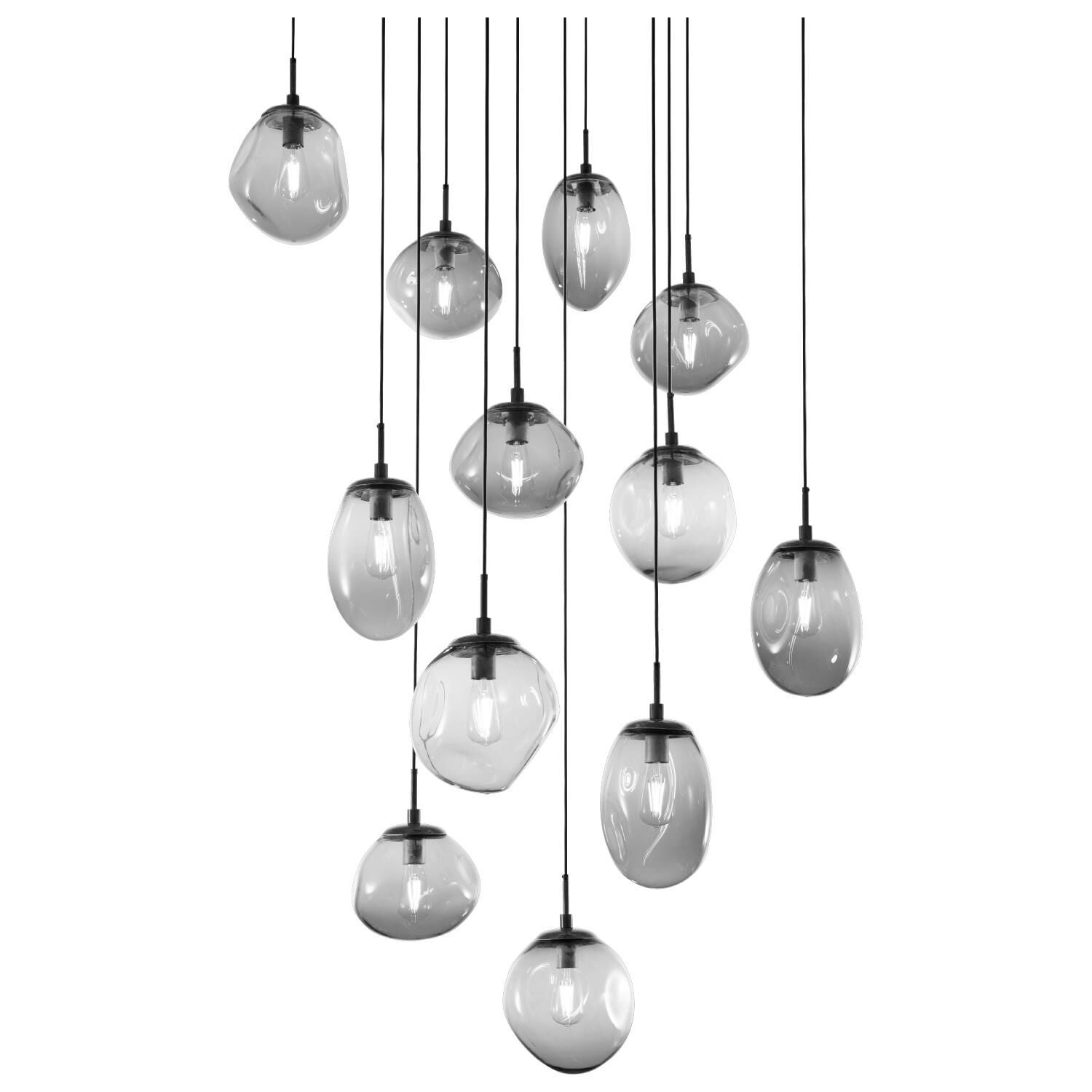 Shown in Matte Black finish and Blown Smoke glass