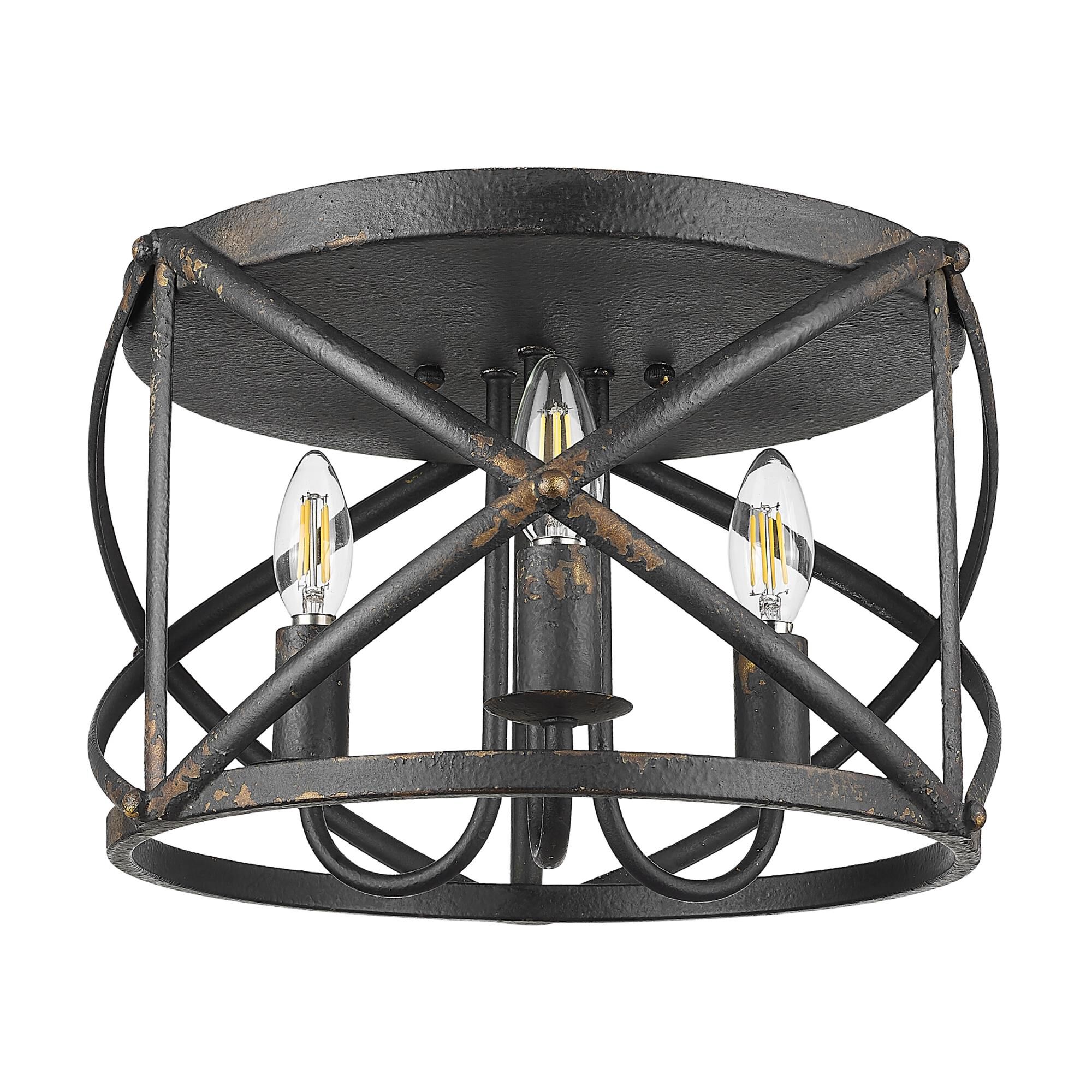 Alcott 15 Inch Flush Mount by Golden Lighting