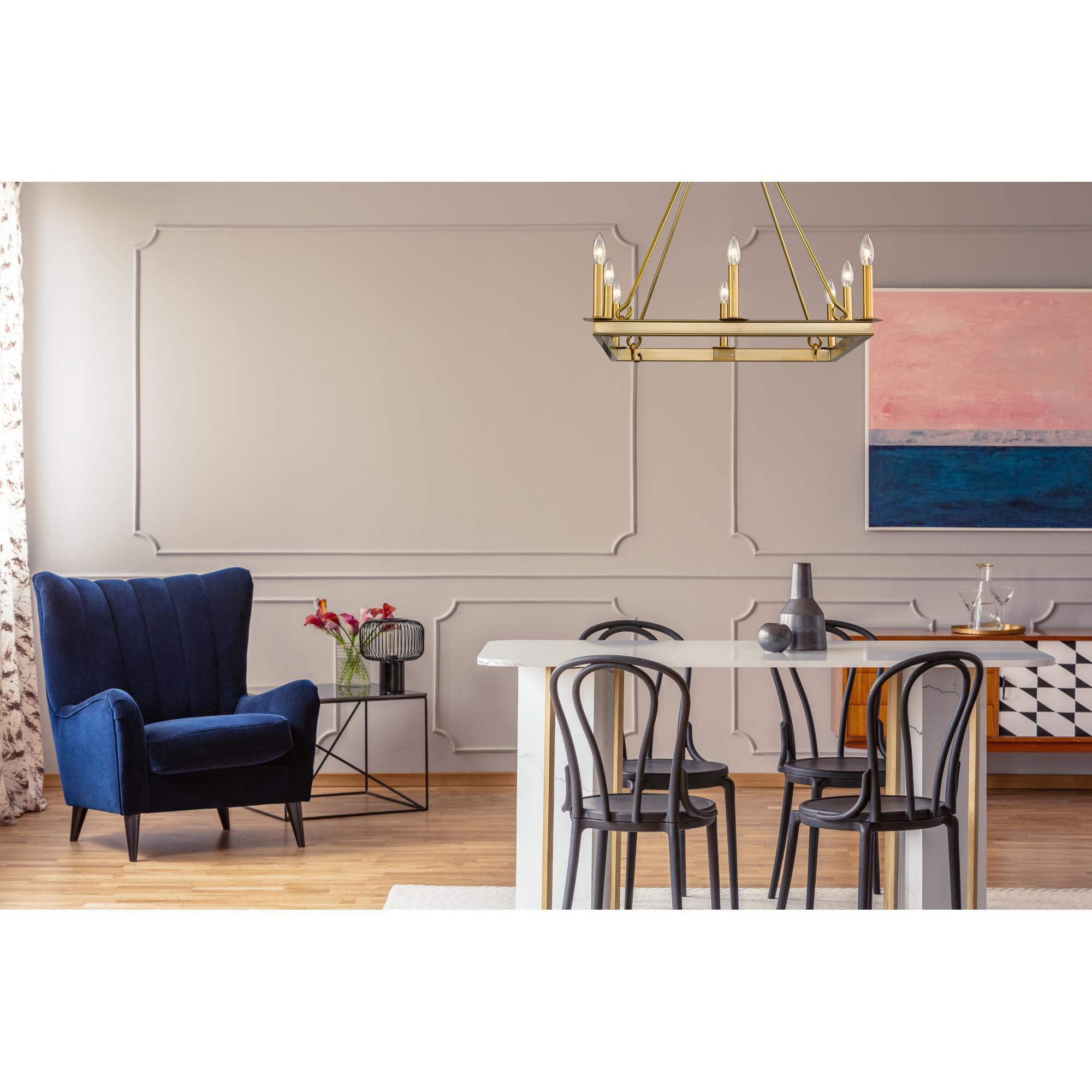 Shown in Olde Brass finish and --- glass and --- shade