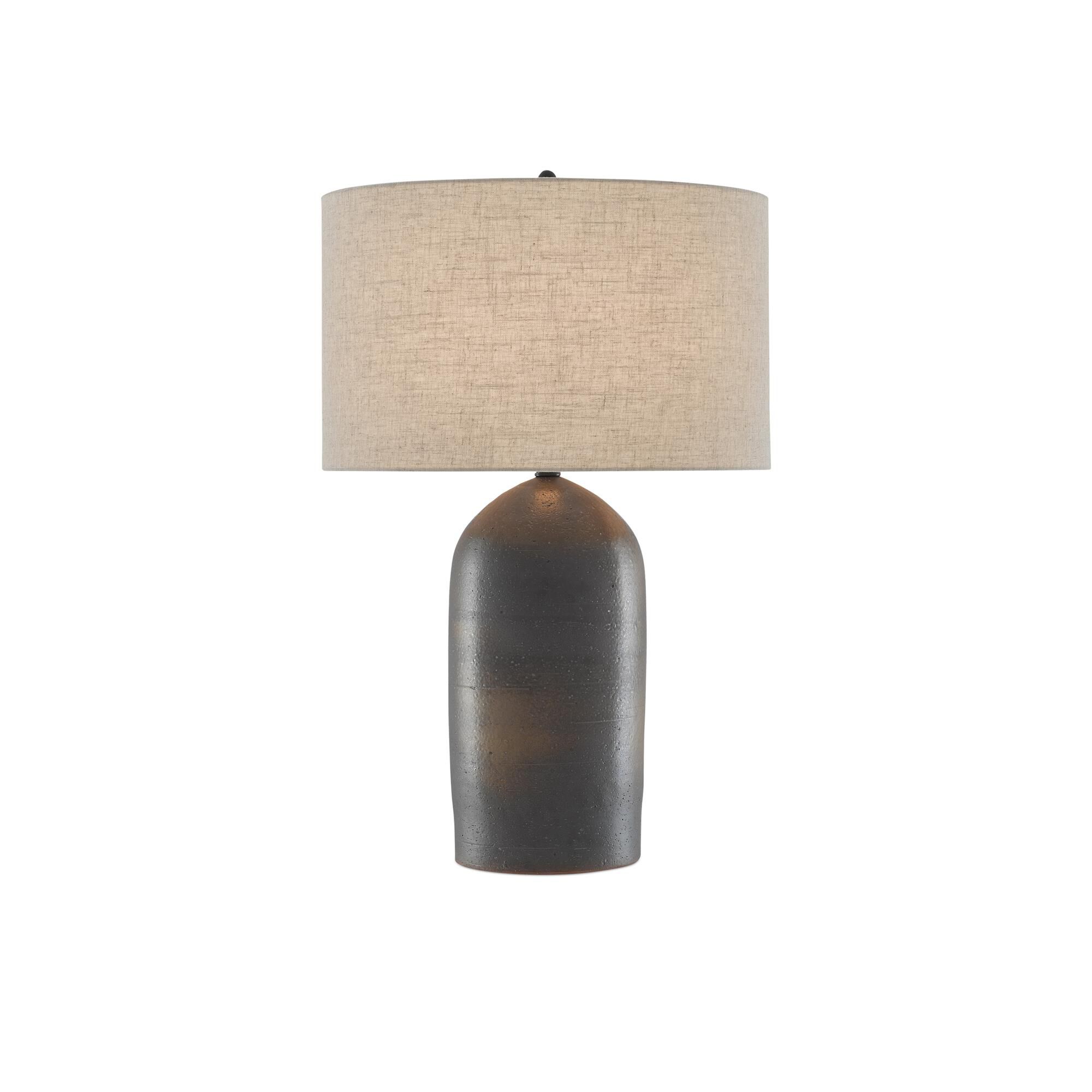 Shown in Rust/Iron finish and Natural Linen shade