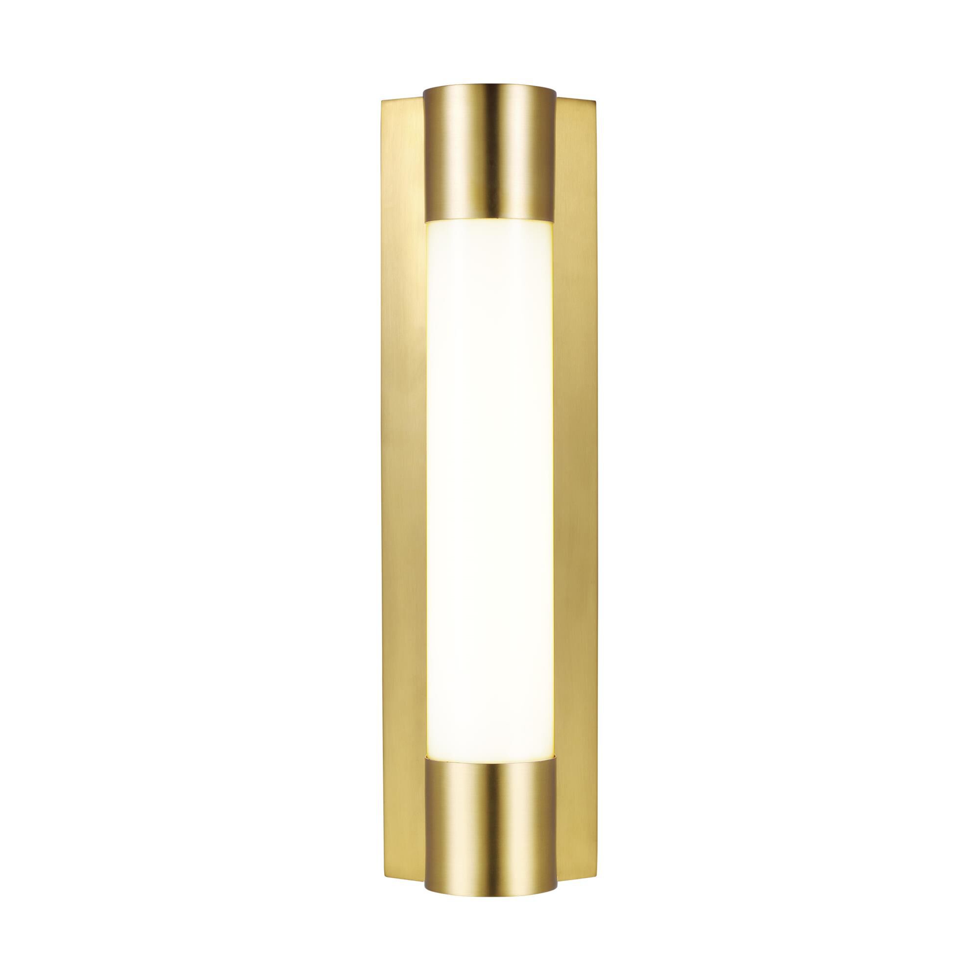 Shown in Burnished Brass finish and Milk White glass
