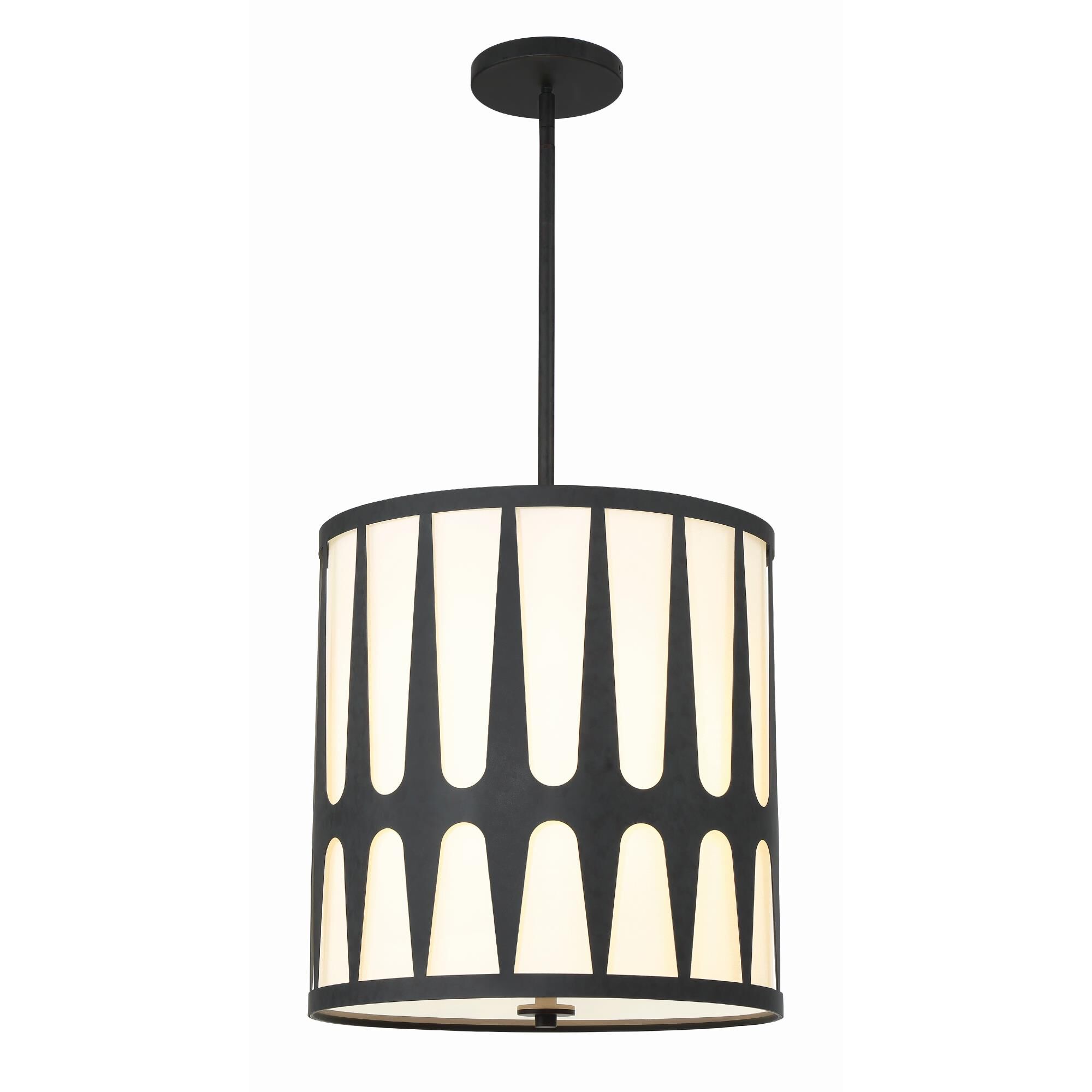 Shown in Black finish and Fabric shade