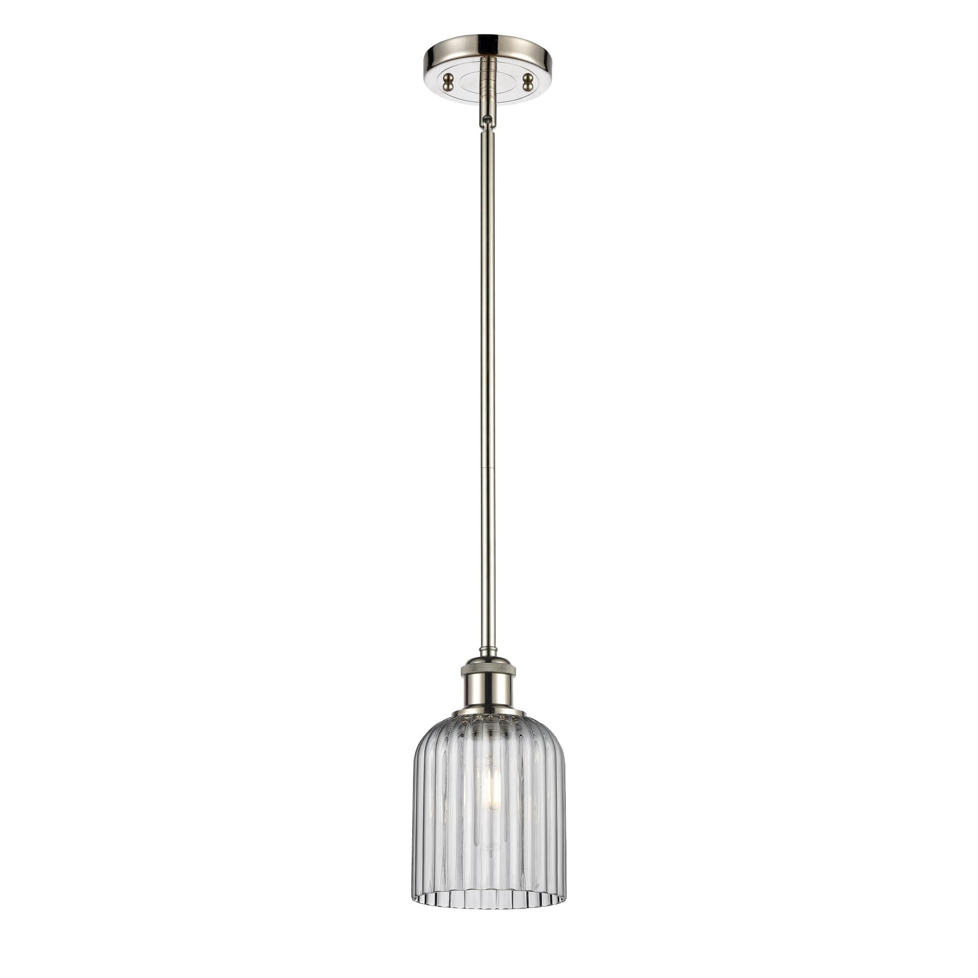 Shown in Polished Nickel finish and Light Smoke shade