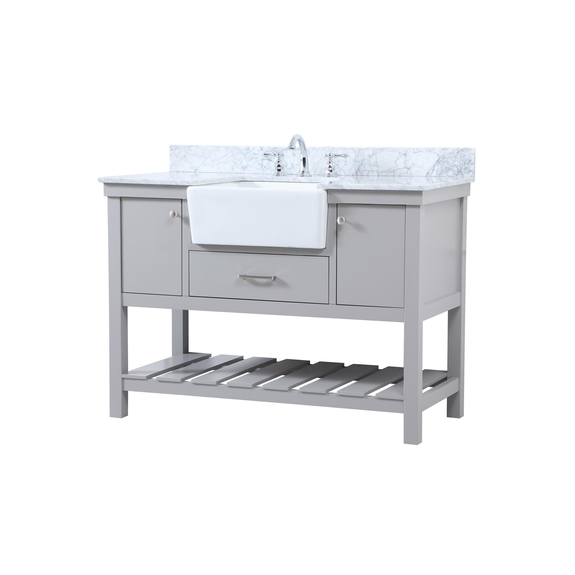 Shown in Grey finish and With Backsplash accent